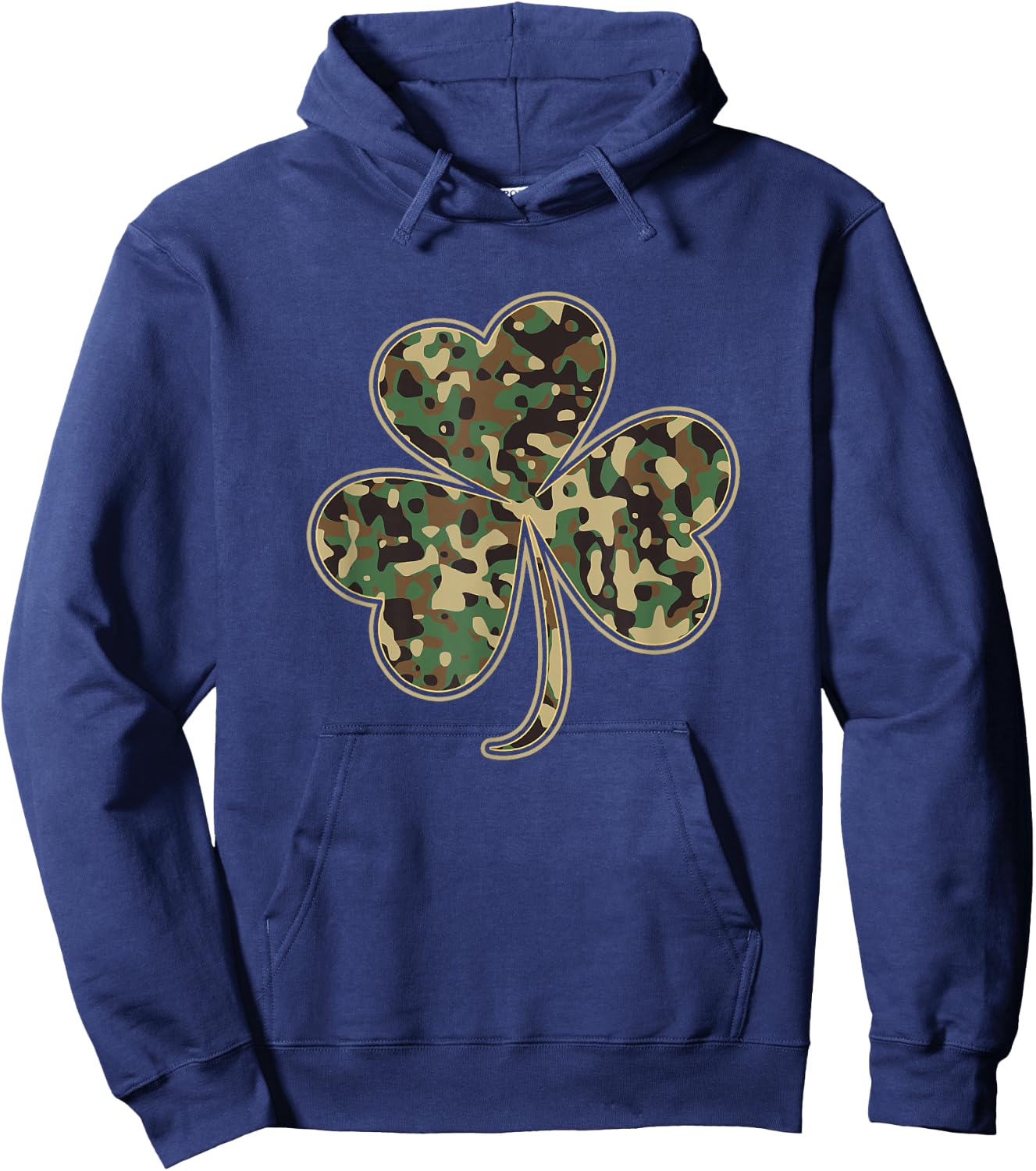 St Patricks Day Irish Shamrock Camo Camouflage Women Hoodie - Hoodie | Navy