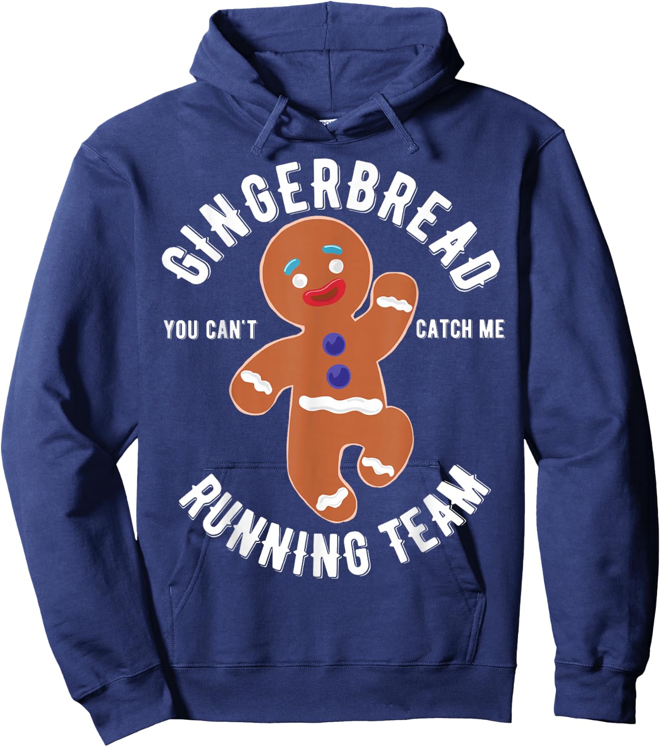 Gingerbread Running Team funny Gingerbread Christmas Hoodie - Hoodie | Navy