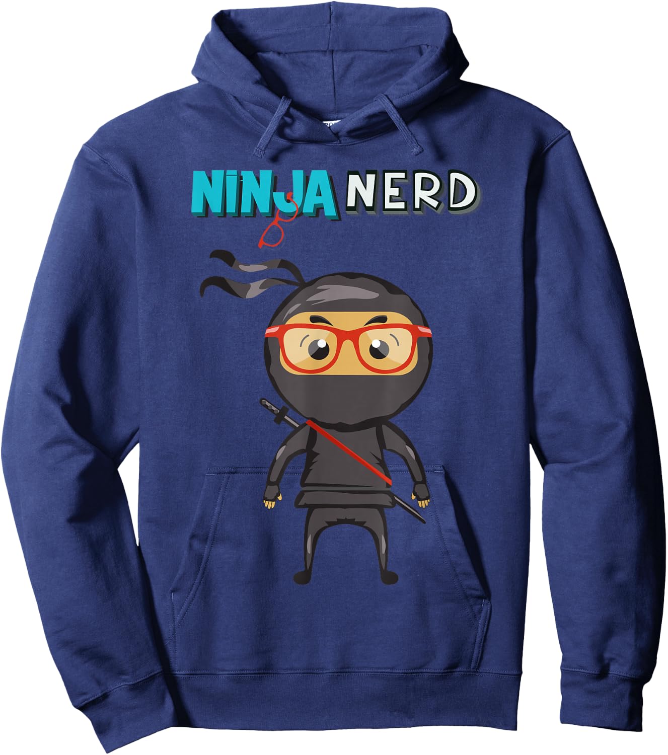 Ninja Nerd , Blue, S Hoodie - Hoodie | Navy