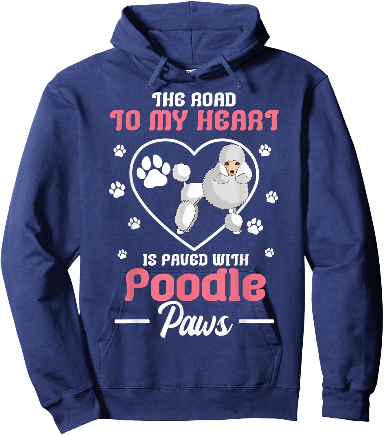Poodle Paw Dog Owner Breeders Pet Water Retriever Lover Hoodie - Hoodie | Navy