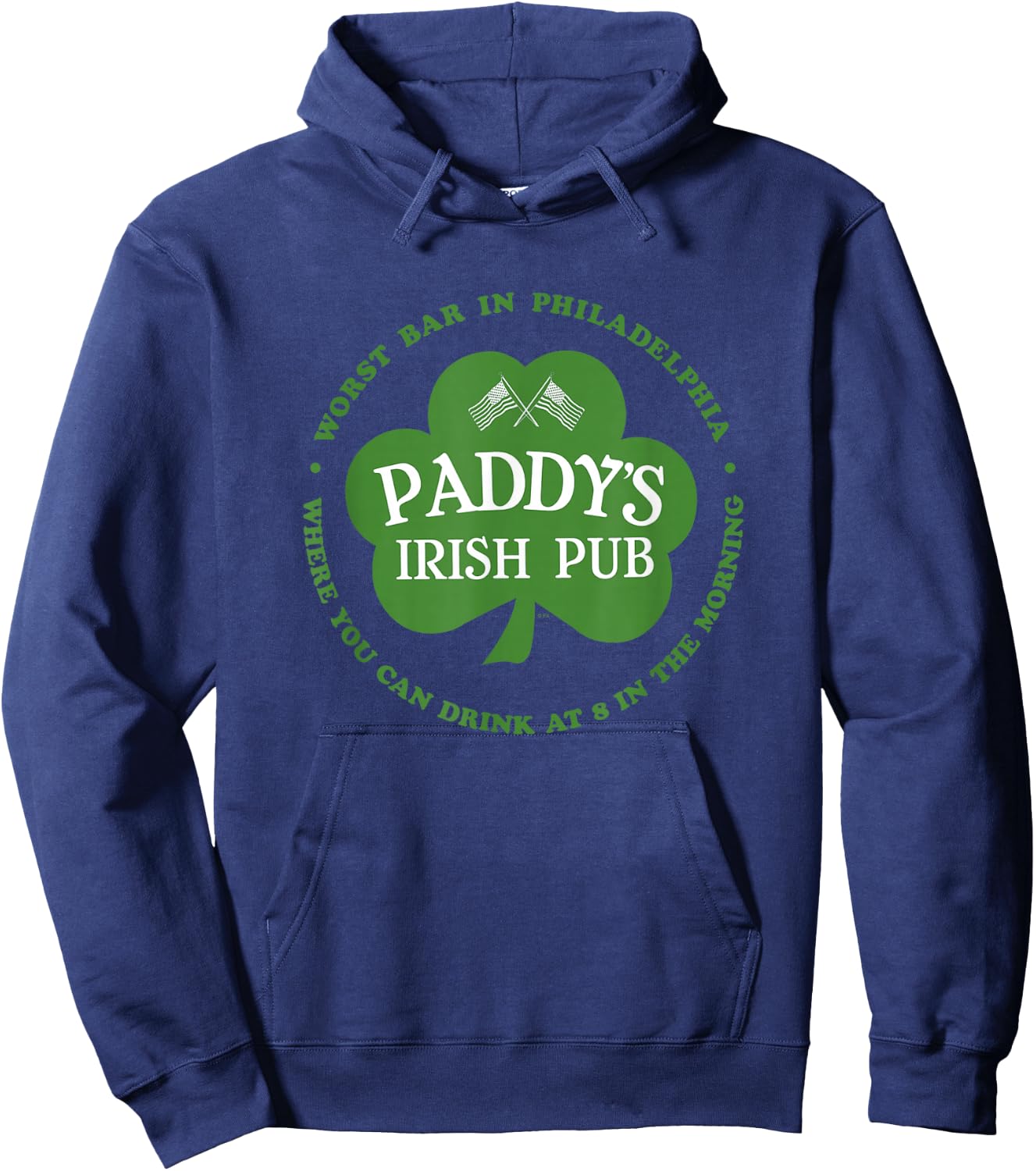 It's Always Sunny in Philadelphia Paddy's Green Shamrock TV Hoodie - Hoodie | Navy