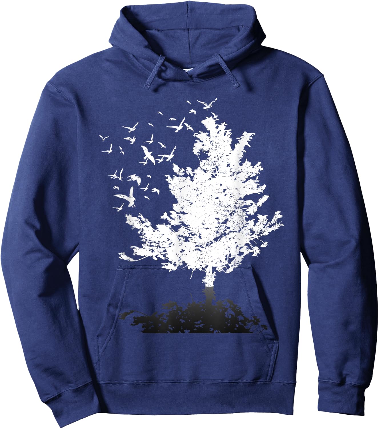 Nature Birds Outdoor Forest Trees Wildlife Forest Hoodie - Hoodie | Navy
