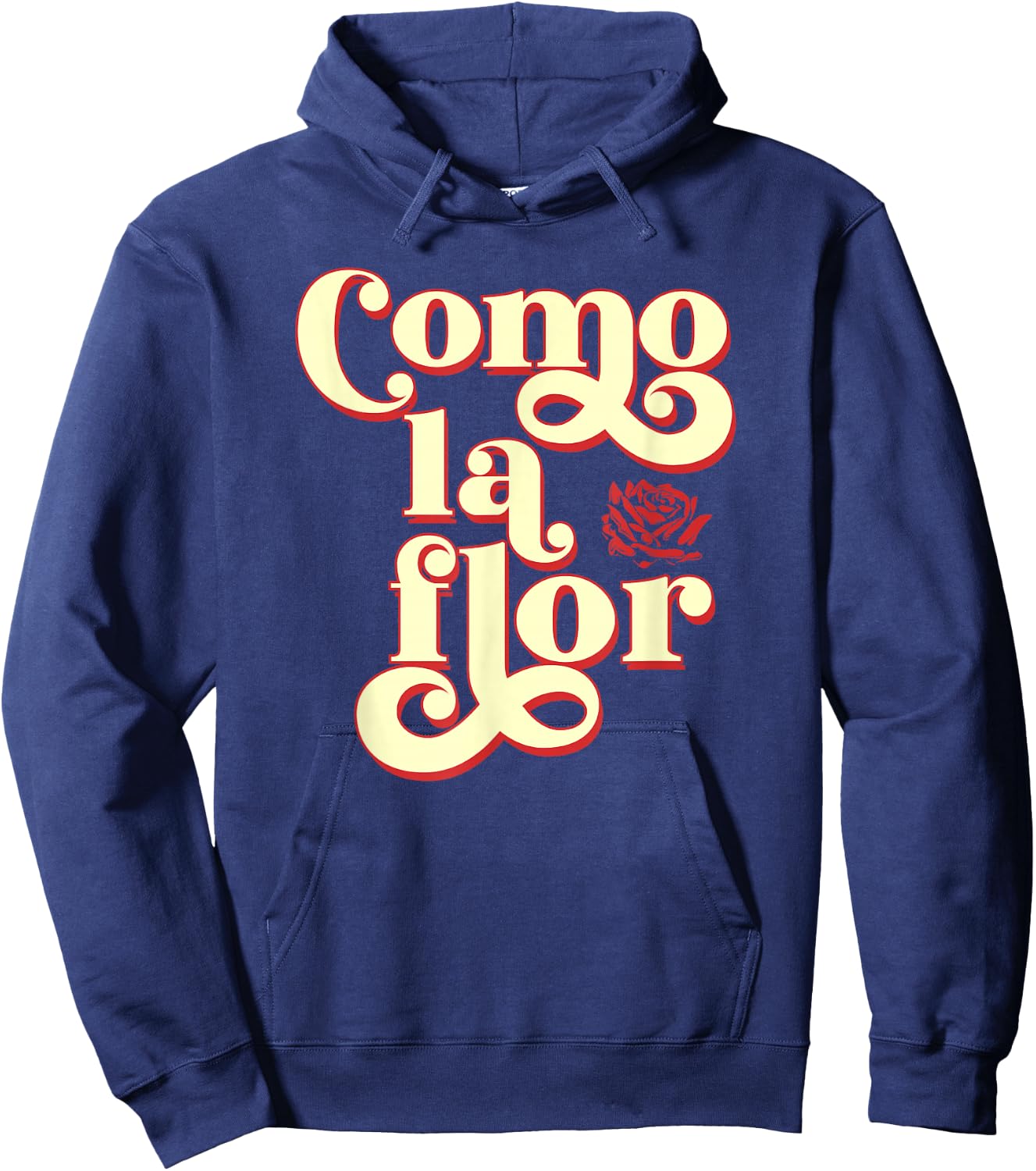 Cinco de Mayo Style Como La Flor Cumbia Black Modern Classic -Adults Hoodie - Hoodie | Navy