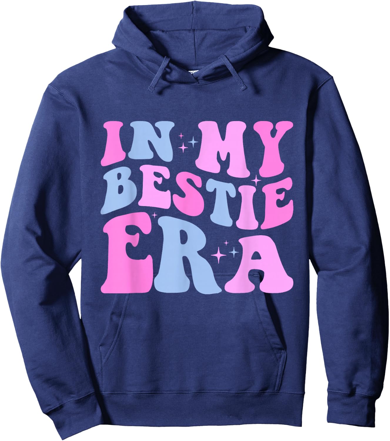 Retro In My Bestie Era Hoodie - Hoodie | Navy