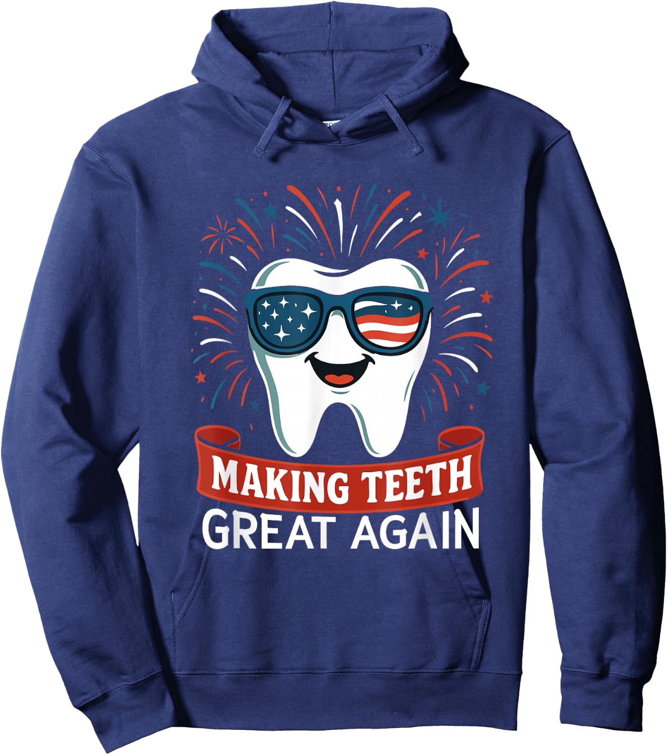 America Oral Health Dental Dentist Hoodie - Hoodie | Navy