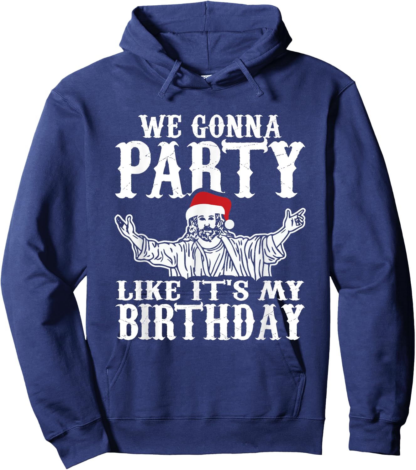 Party Like Its My Birthday Jesus Christmas Shirt Hoodie - Hoodie | Navy