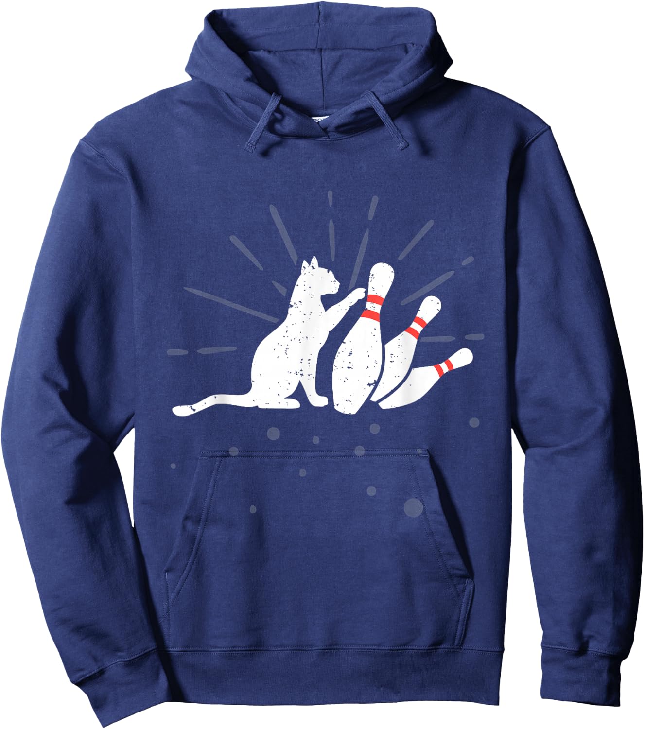 Ornery Alley Cat Tipping Pins Shirt Funny Bowling Attire Hoodie - Hoodie | Navy