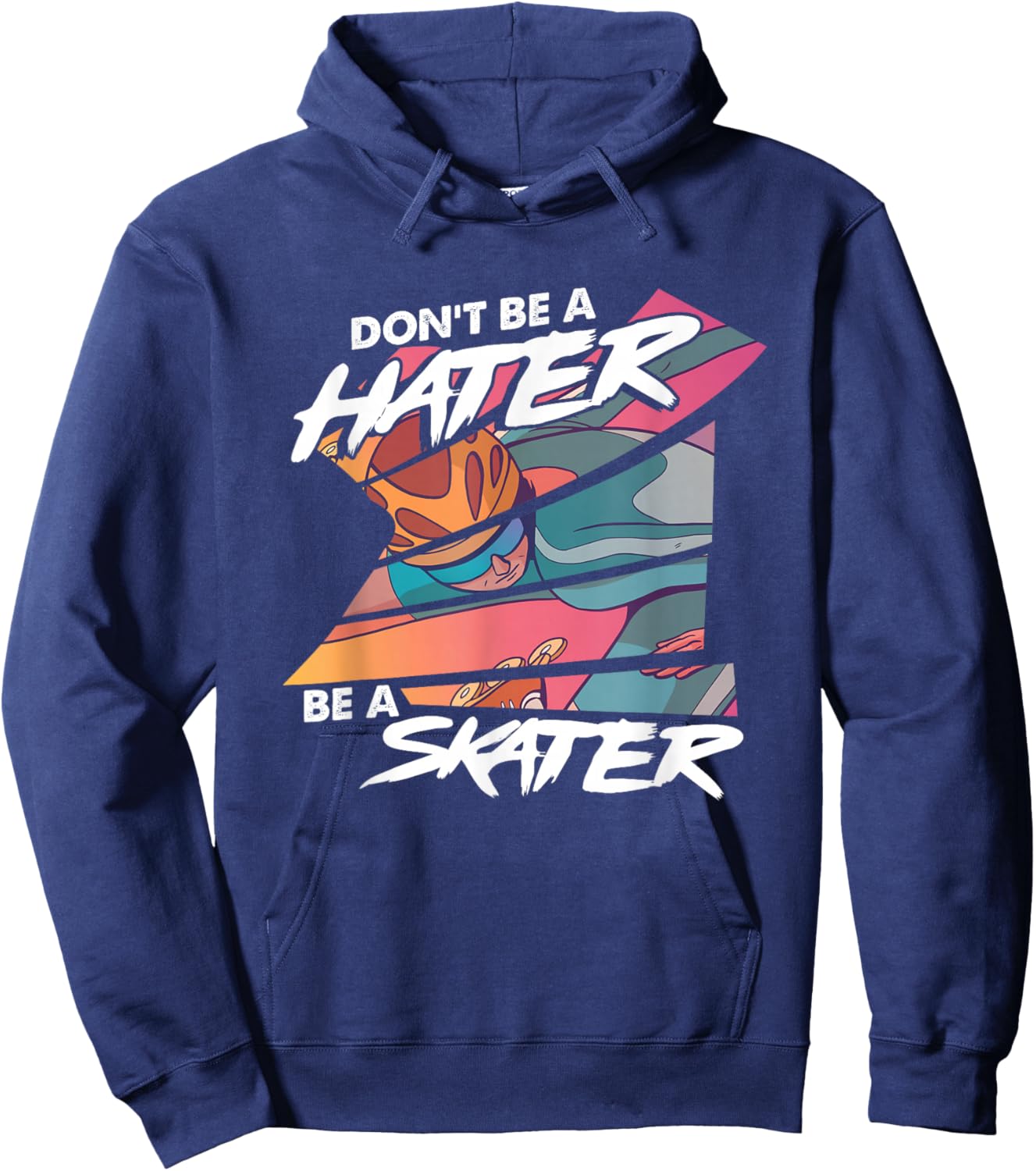 Skate Skating Skater Hater Blades Inline Rollerblades Gift Hoodie - Hoodie | Navy