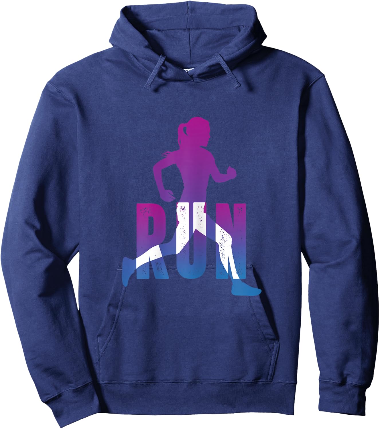 Run Running Girl Cross Country Inspirational Hoodie - Hoodie | Navy