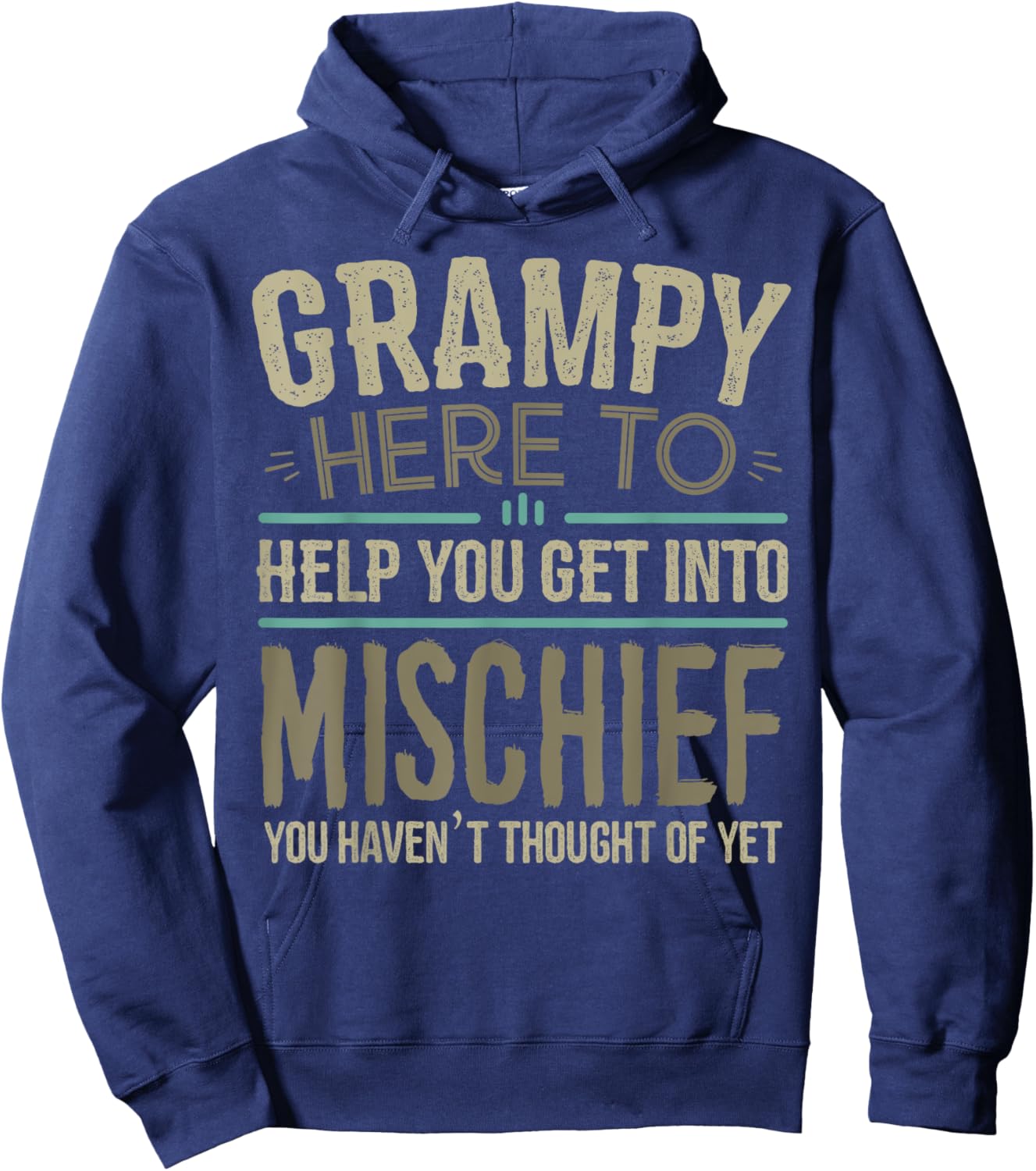 Grapheino Co. Funny Grampy Apparel & Gifts Grampy Mischief Fathers Day Hoodie - Hoodie | Navy