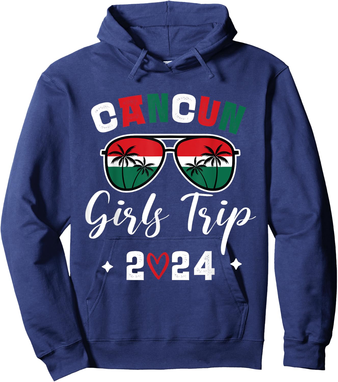 Girls Trip Cancun Mexico 2024 Matching Hoodie - Hoodie | Navy