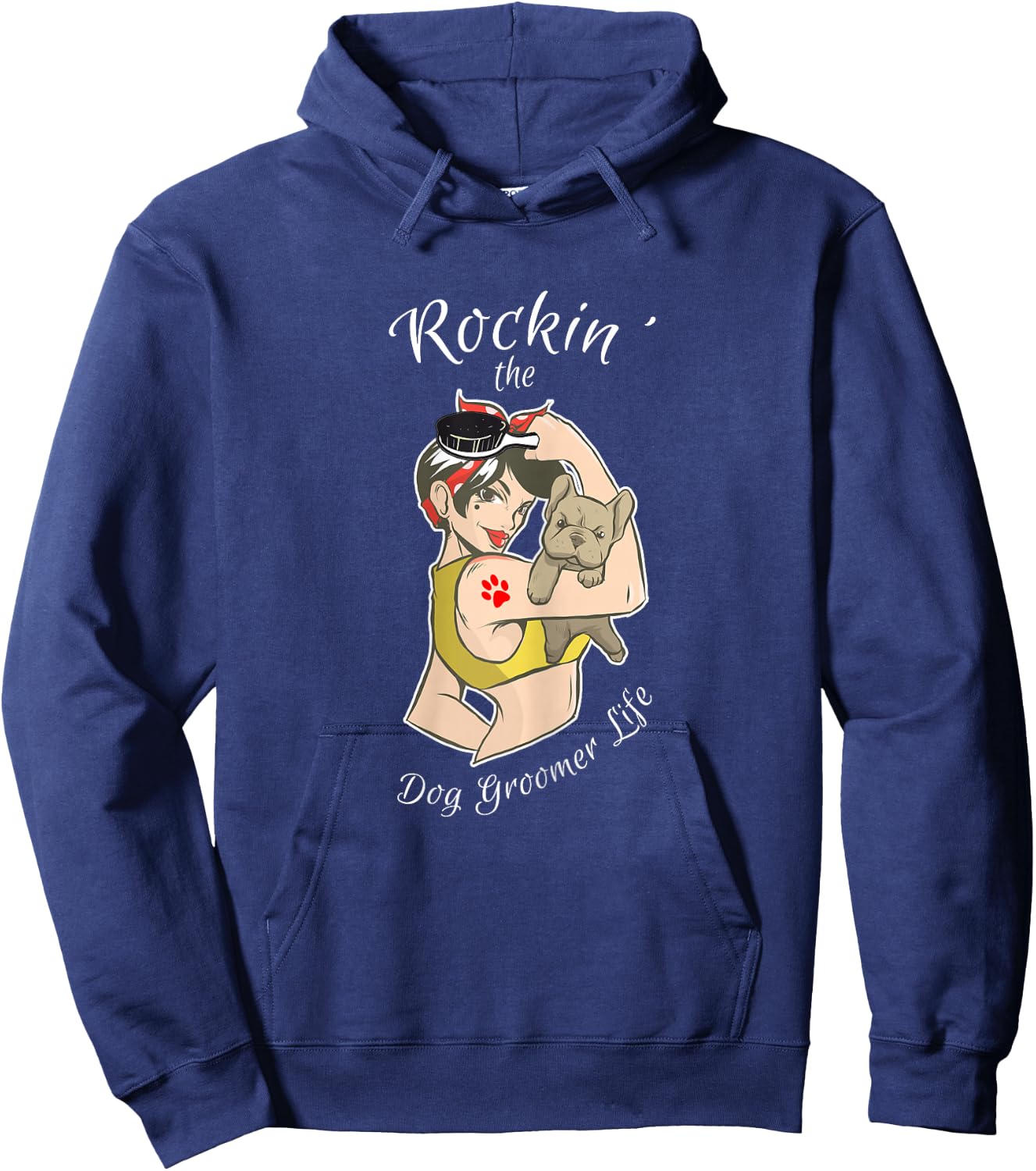 Dog Groomer Shirt Funny Cool Dog Groomer Gift Dog Grooming Hoodie - Hoodie | Navy