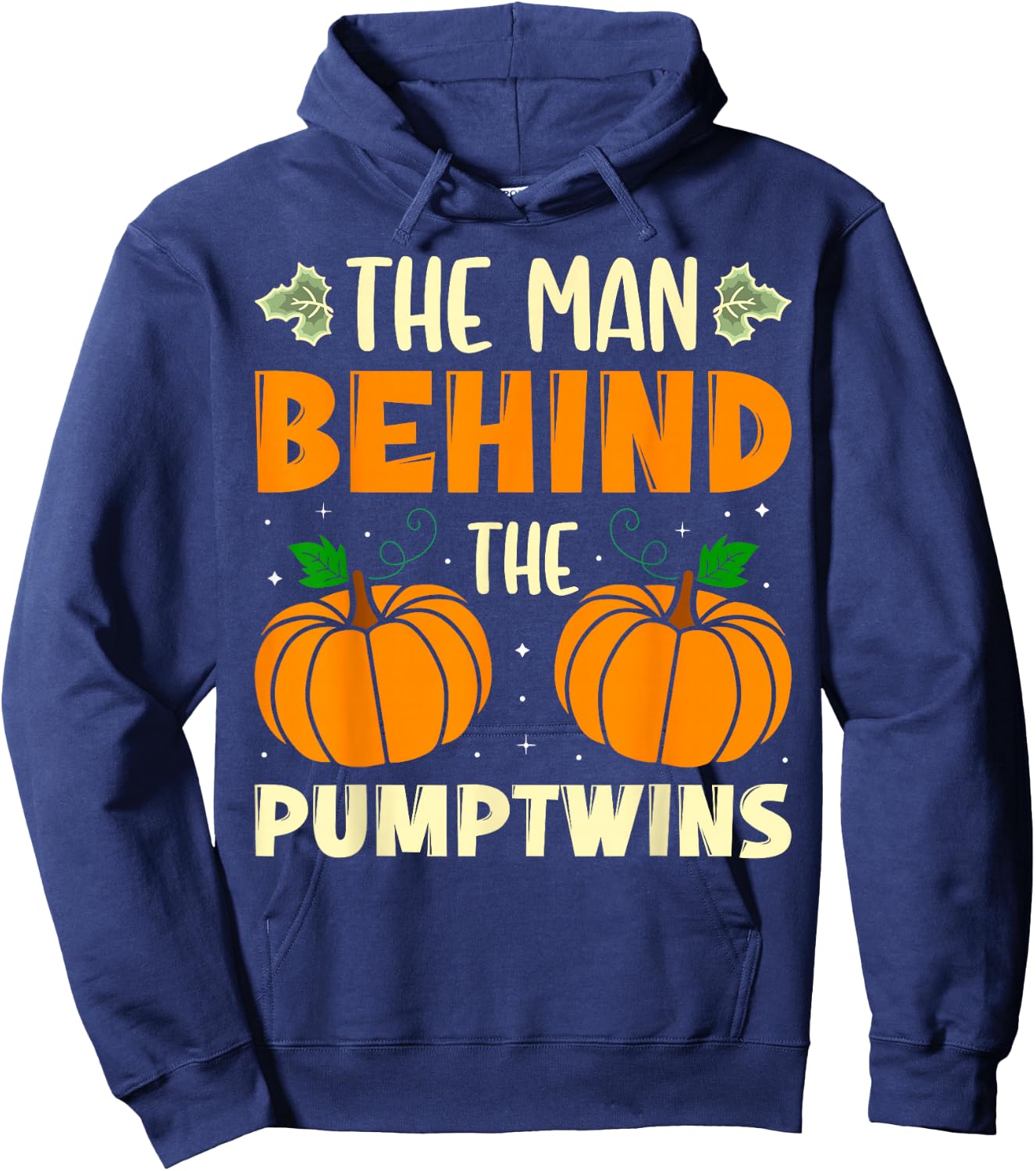 The Man Behind The Pumptwins Halloween Pumpkin Twins Hoodie - Hoodie | Navy
