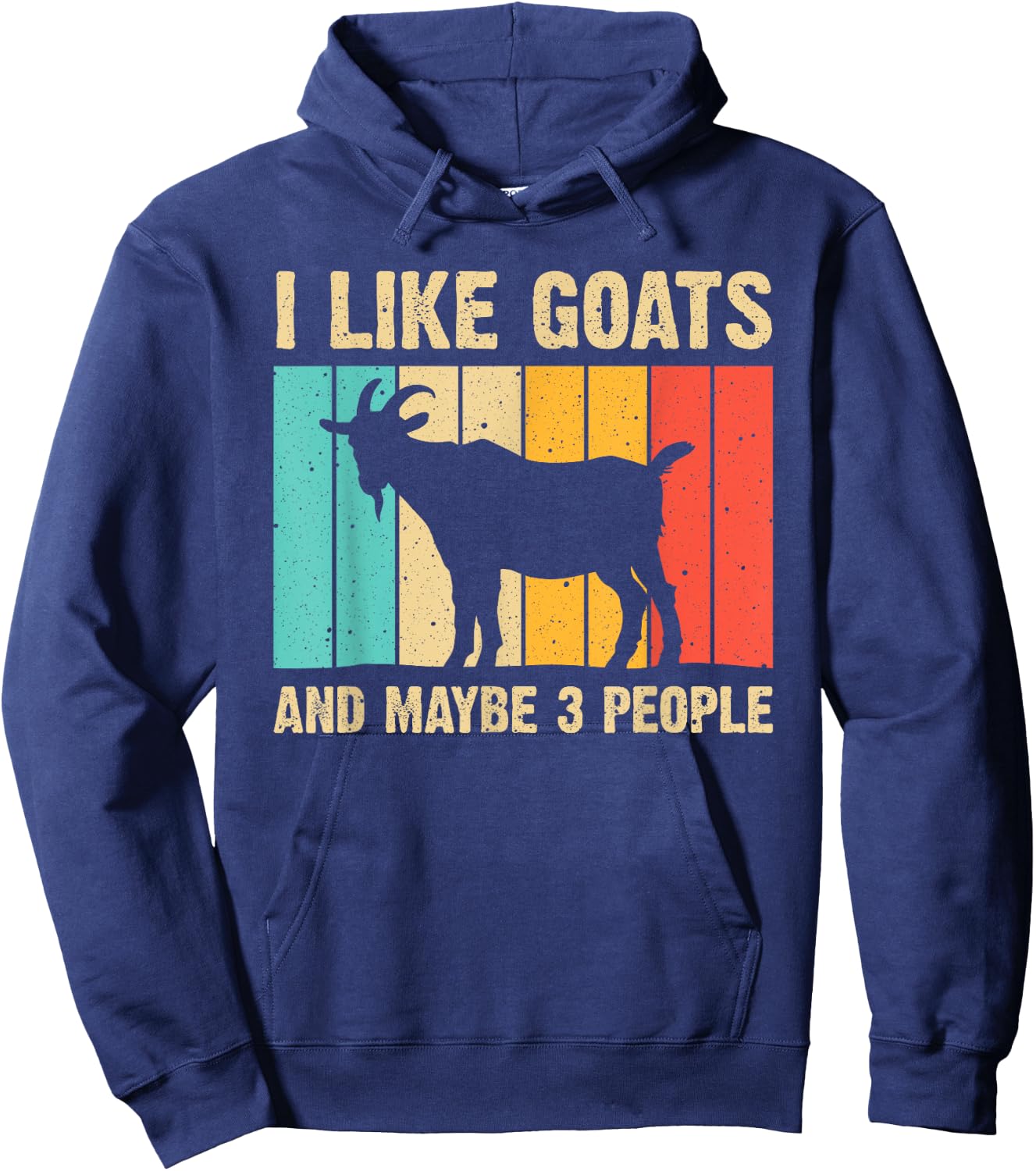 Funny Goat Art Women Kids Farming Goat Lover Stuff Hoodie - Hoodie | Navy