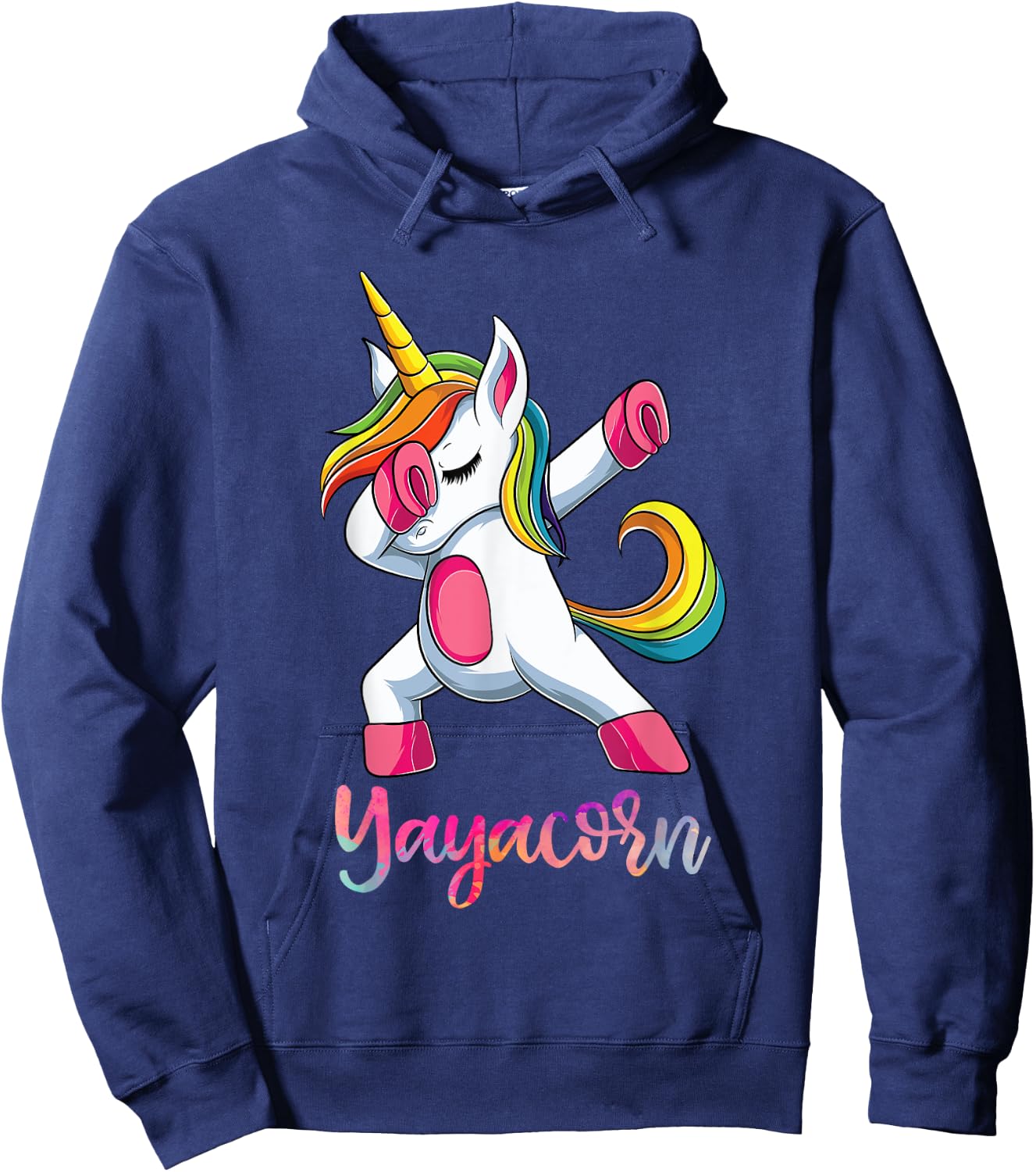 Yayacorn Yaya Unicorn Shirt, Mothers Day Greek Grandma Hoodie - Hoodie | Navy
