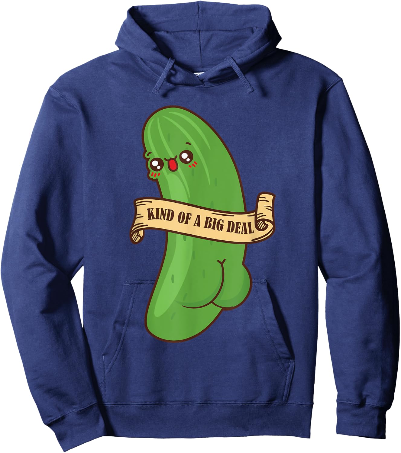 Funny Adult Christmas Pickle Kind Of A Big Deal Hoodie - Hoodie | Navy