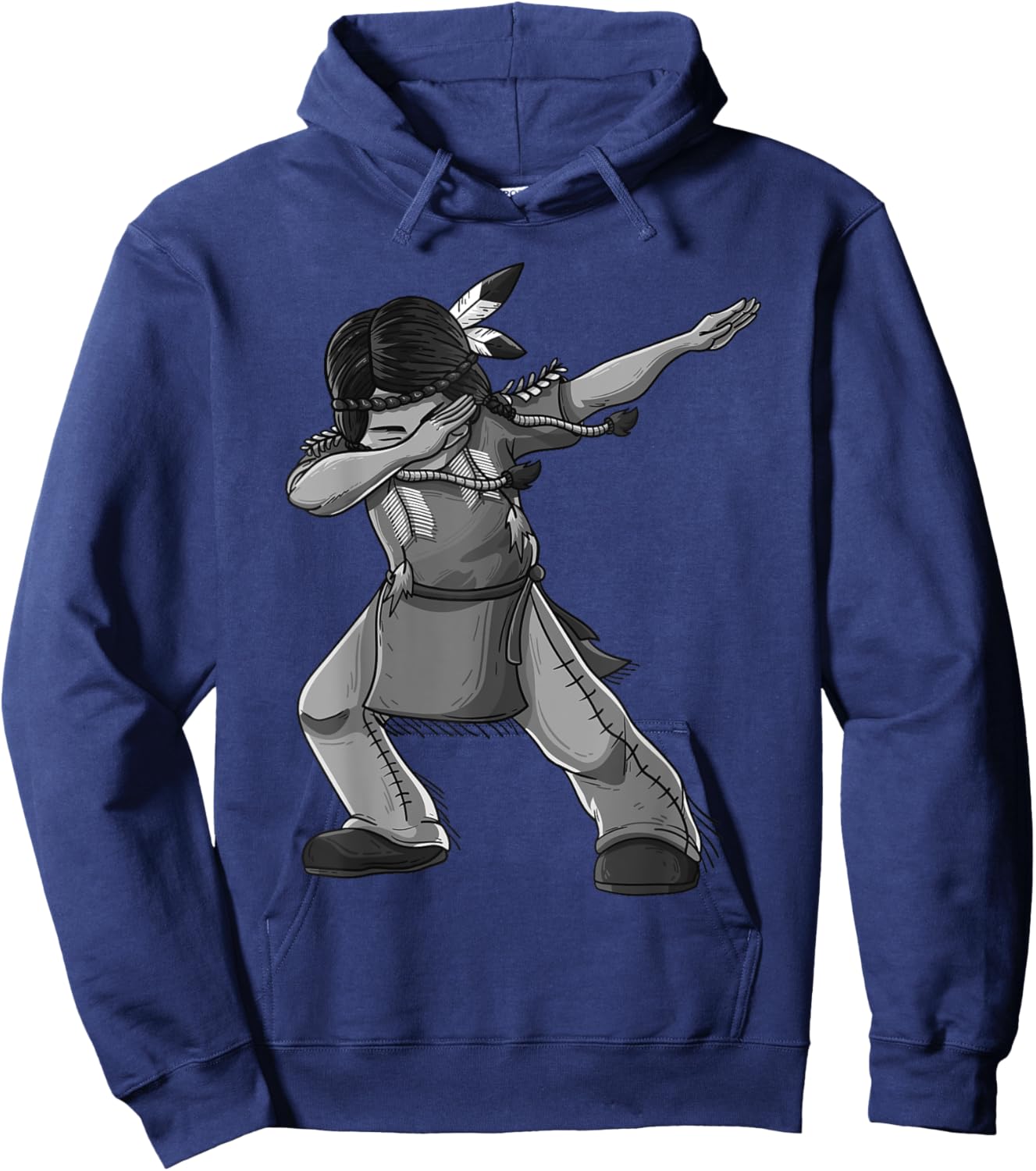 Dabbing Indian Funny Cute Native American Dance Dab Gift Hoodie - Hoodie | Navy