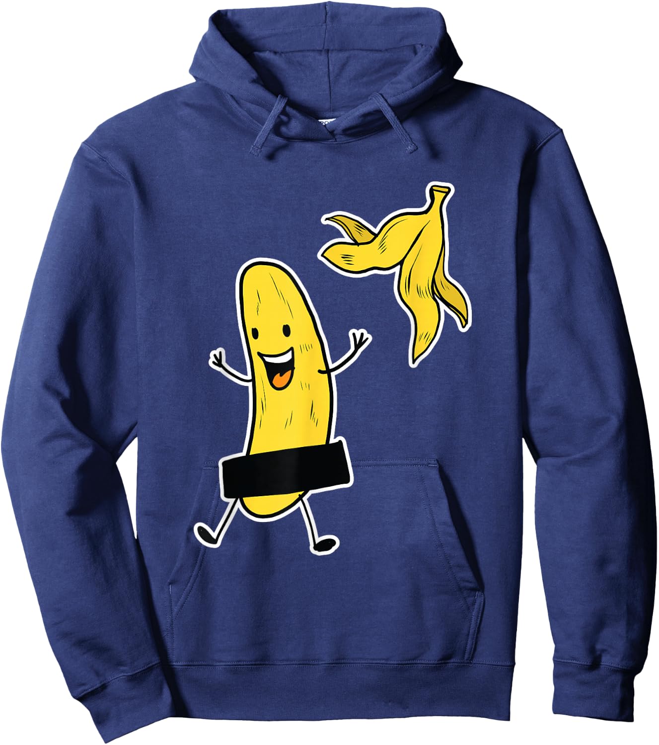 Funny Banana Striptease Cartoon Party Sweet Fun Outfit Hoodie - Hoodie | Navy