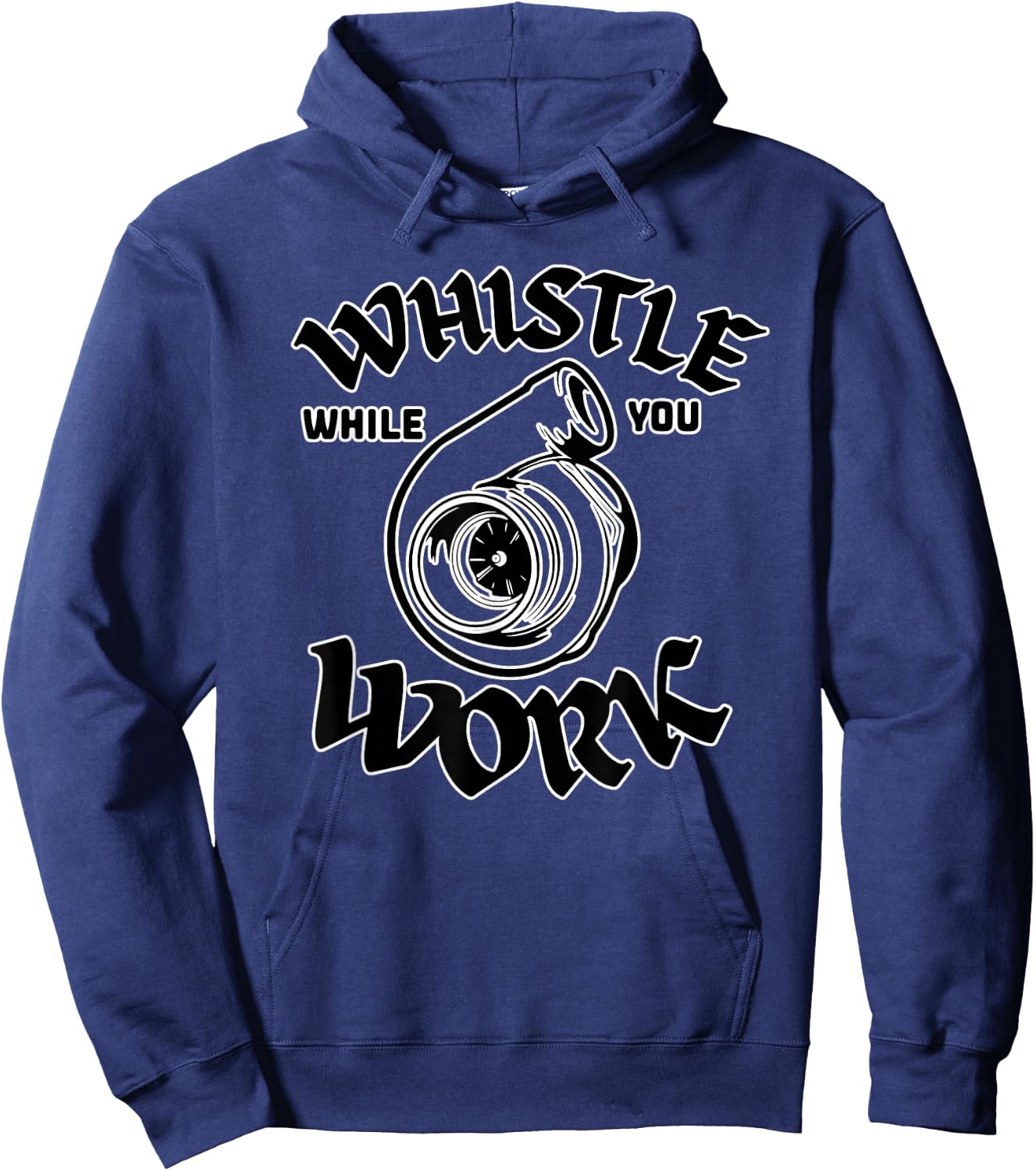 Whistle While You Work Work Turbocharger Mechanic Design Hoodie - Hoodie | Navy