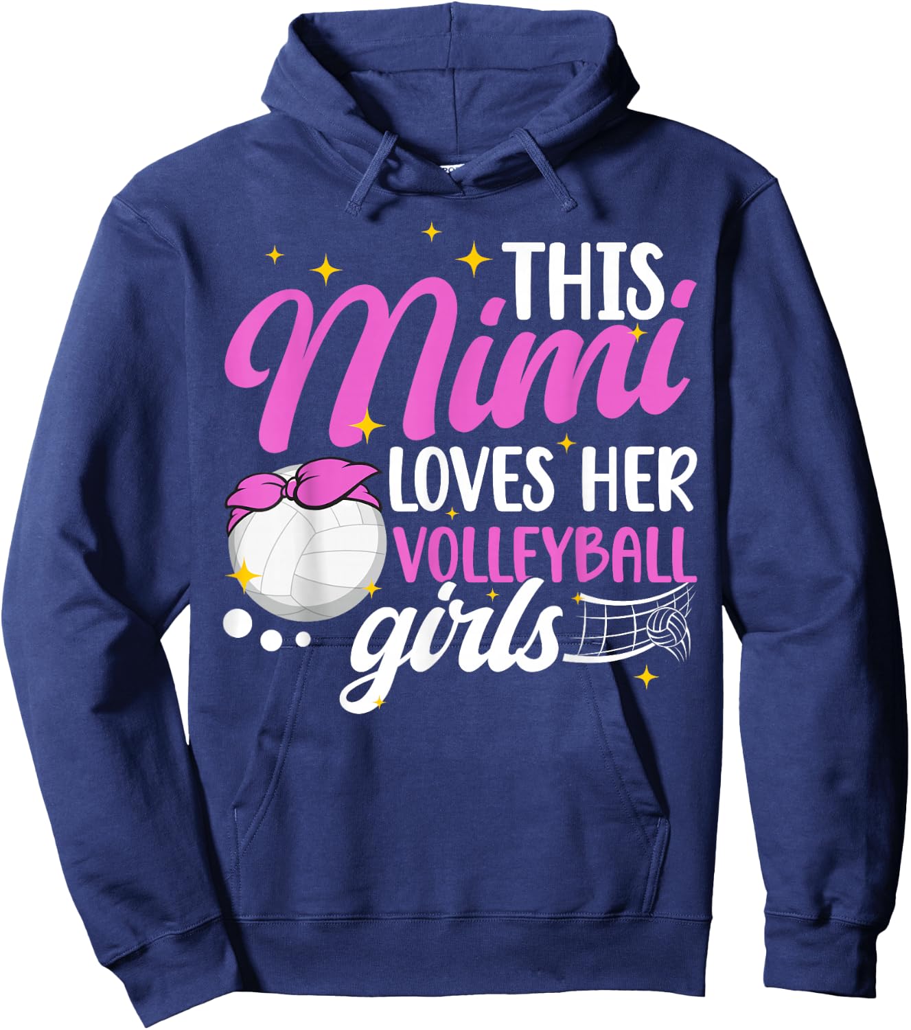 Volleyball Mimi Proud Mimi Of A Volleyball Player Hoodie - Hoodie | Navy