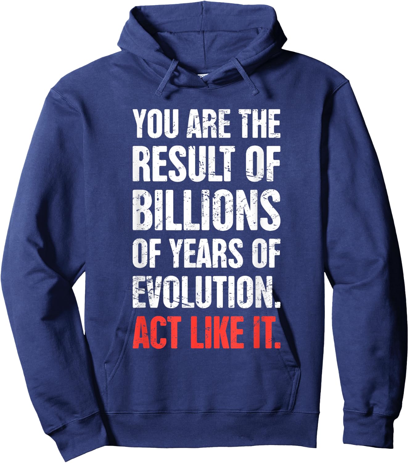 Theory of Evolution / Funny Atheism & Charles Darwin Hoodie - Hoodie | Navy