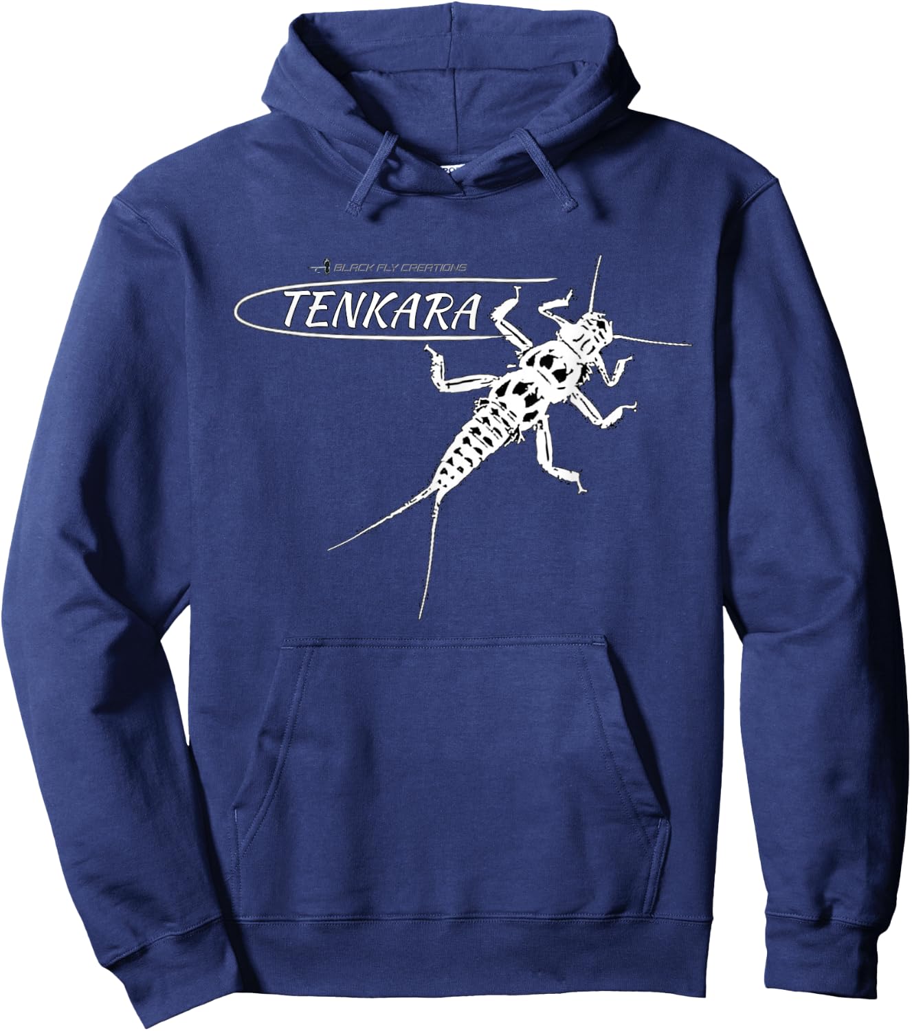 Black Fly Tenkara Fly Fishing Stonefly Hoodie - Hoodie | Navy