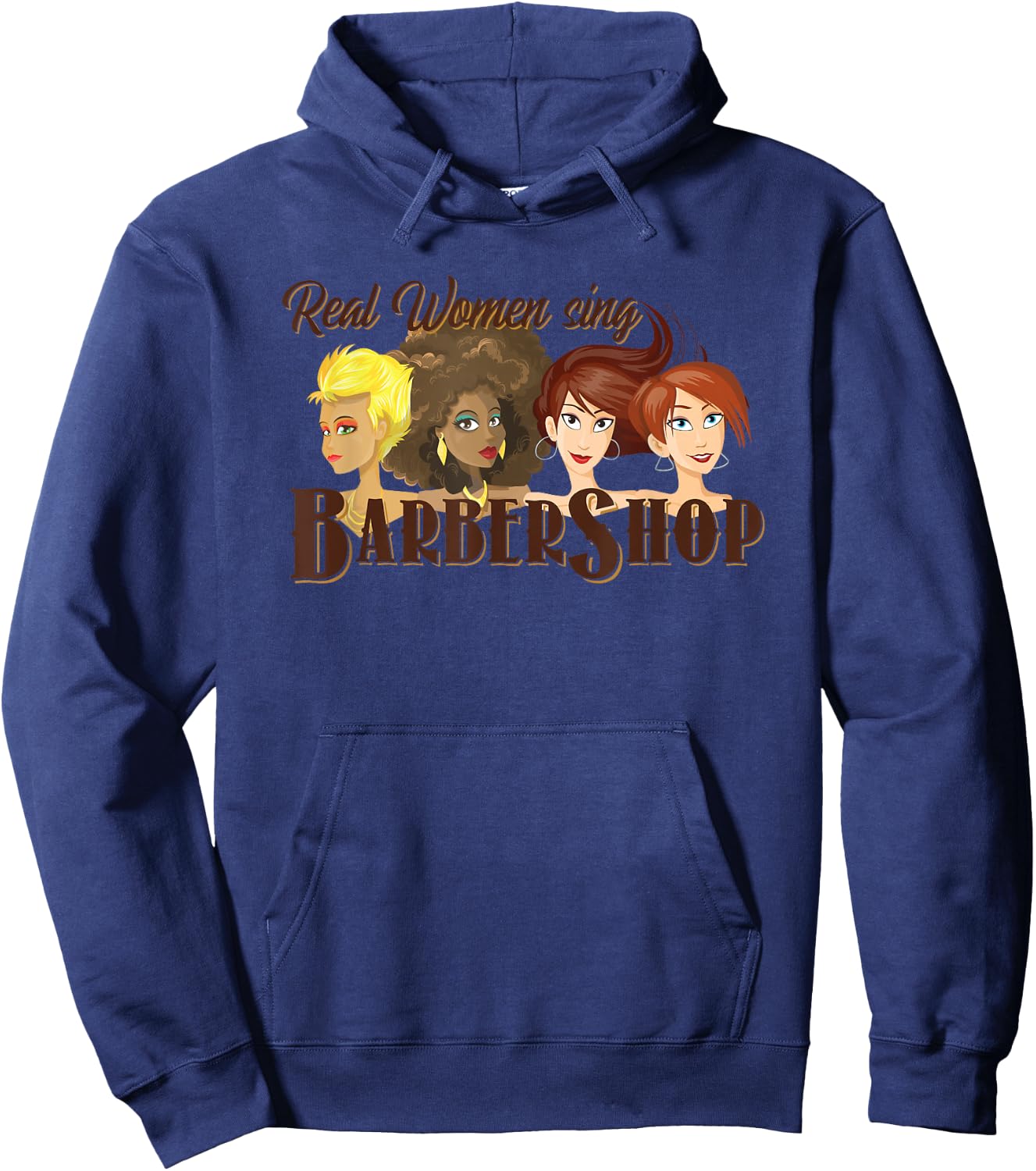 Real Women Sing Barbershop Barbershop Harmony Singer Hoodie - Hoodie | Navy