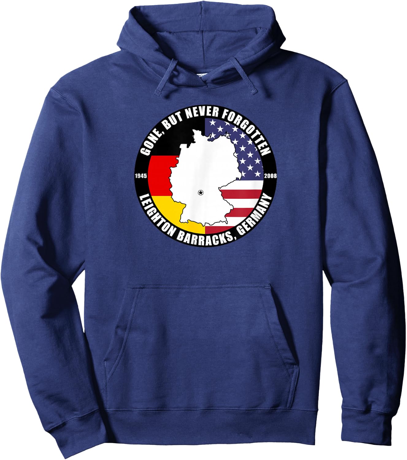 Leighton Barracks Germany Military Base Veteran Hoodie - Hoodie | Navy