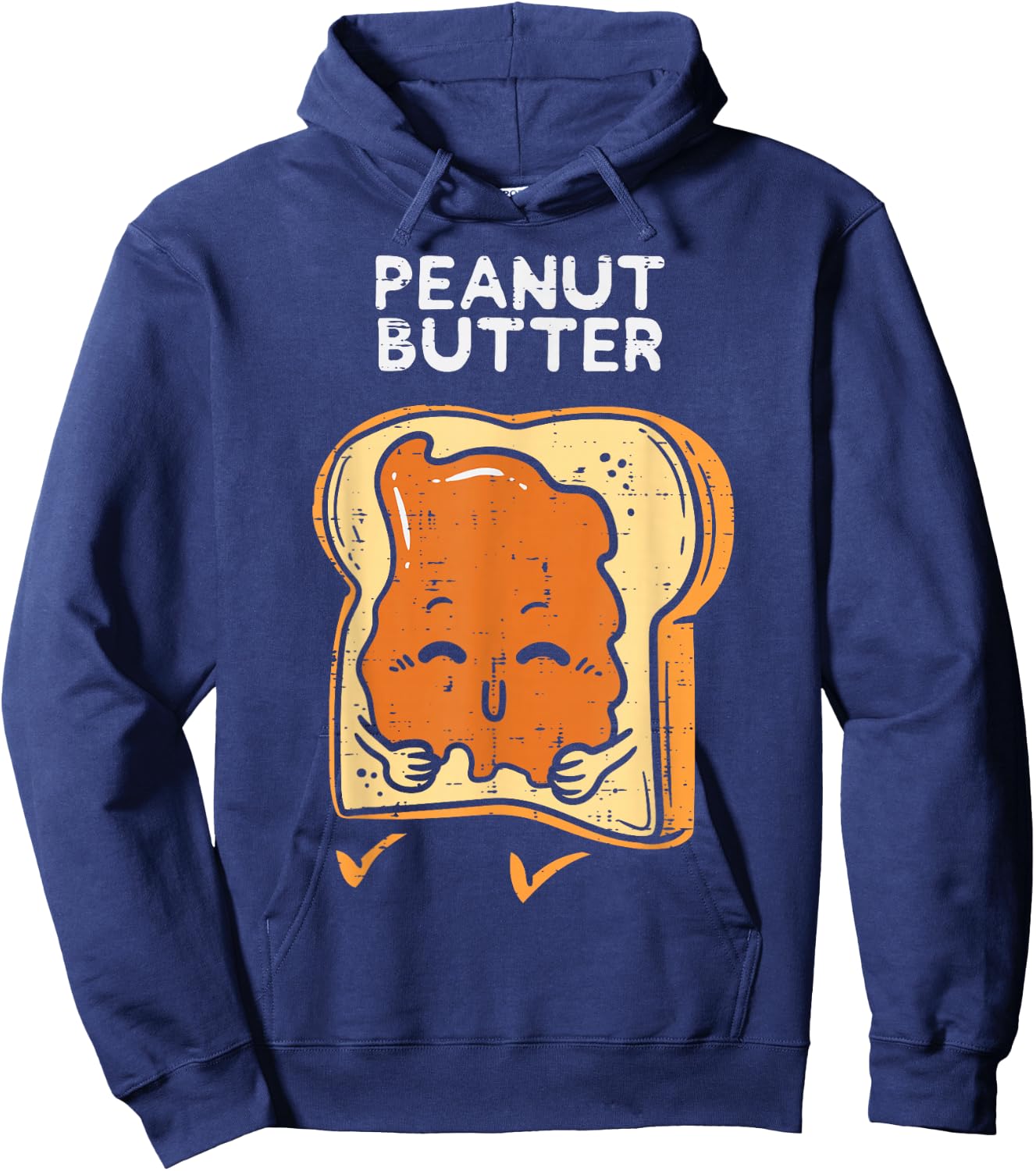 Peanut Butter Toast Matching Halloween Couples Him And Her Hoodie - Hoodie | Navy