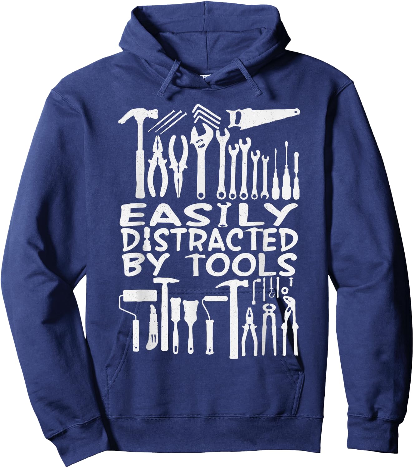 Easily Distracted By Tools DIY Woodworking Mechanic Hoodie - Hoodie | Navy