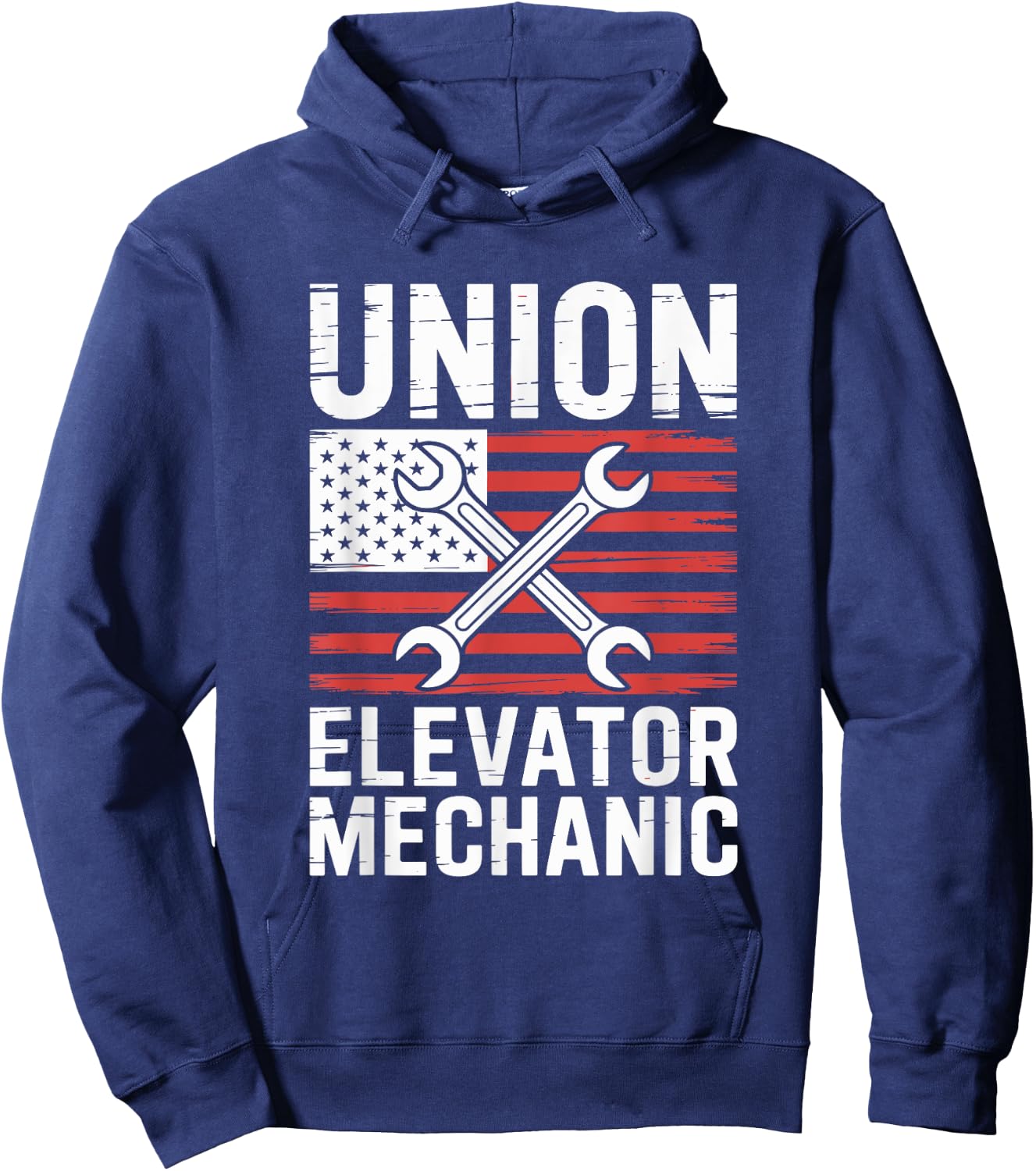 Elevator Technician Union Elevator Mechanic Hoodie - Hoodie | Navy