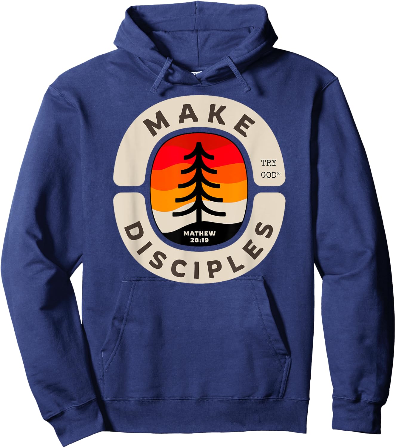Make Disciples Christian Bible Verse Matthew 28:18-20 Hoodie - Hoodie | Navy