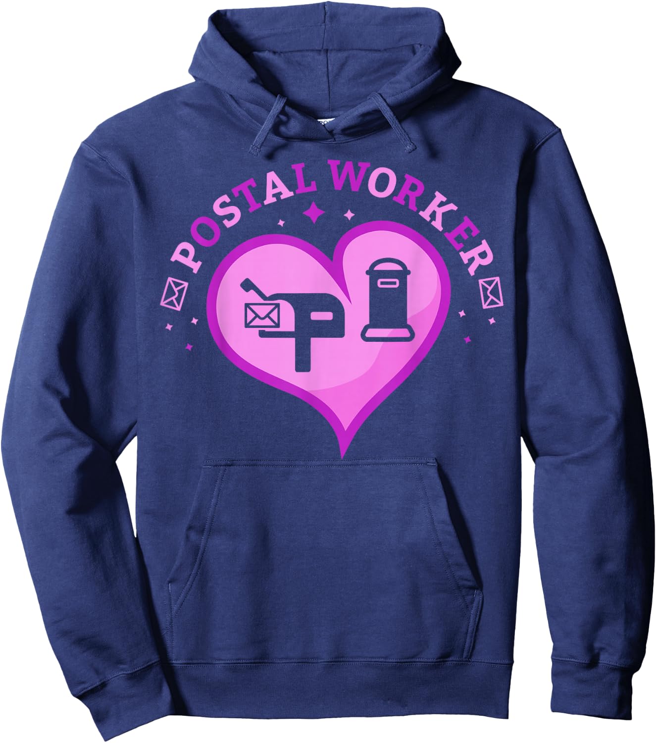 Cute Heart Shaped Postal Worker for Rural Occasions Hoodie - Hoodie | Navy