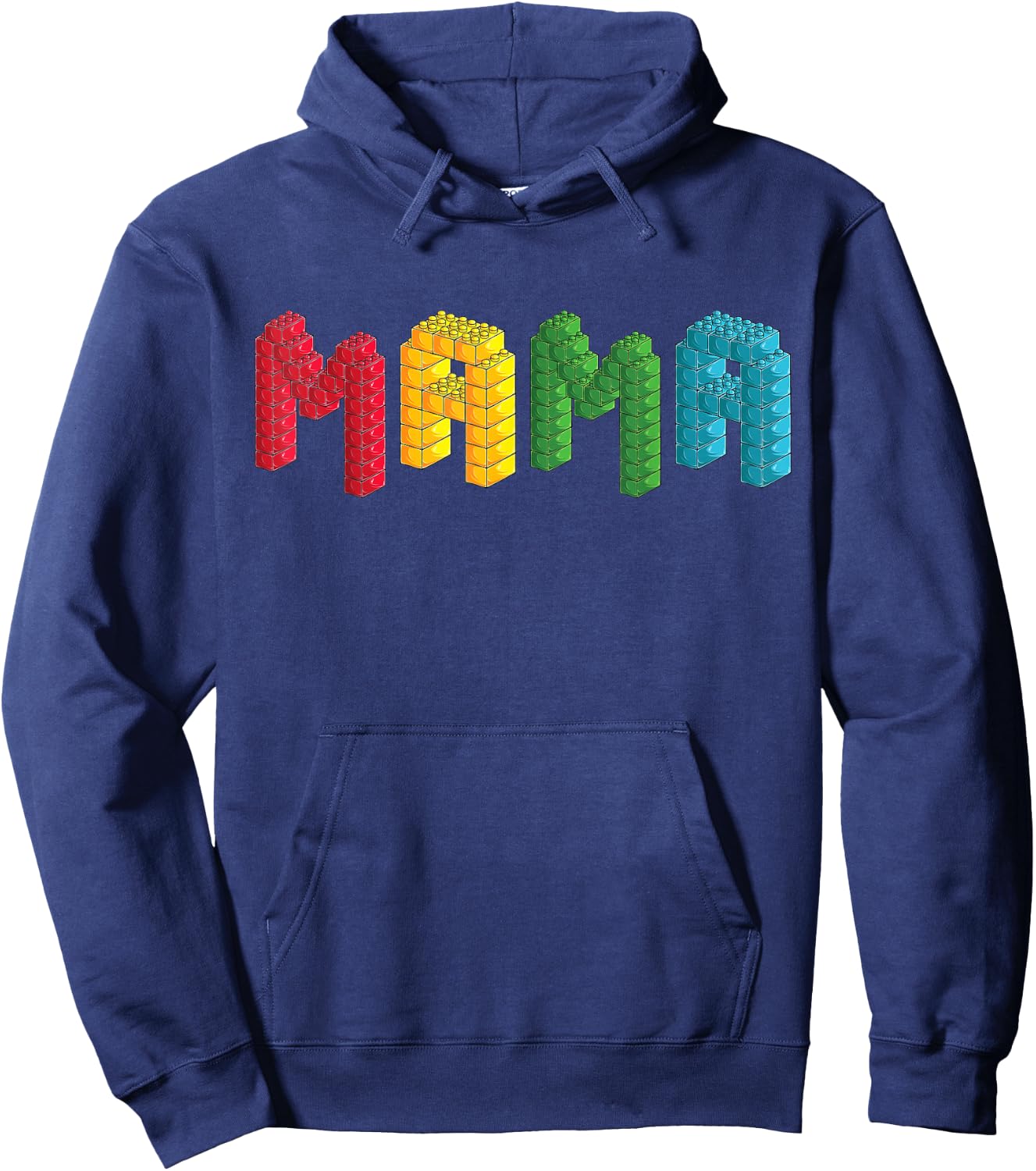 Mama Master Builder Building Bricks Blocks Family Set Hoodie - Hoodie | Navy