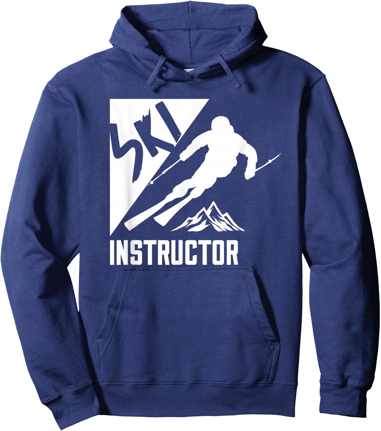 Ski Instructor Coach Skiing Skier Hoodie - Hoodie | Navy