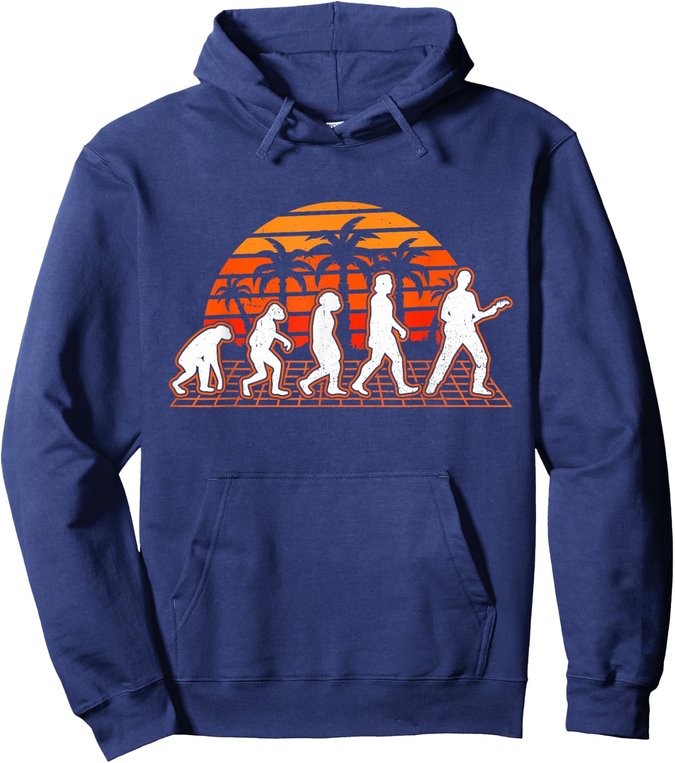 Bass Guitar Evolution Retro Bass Guitar Bass Hoodie - Hoodie | Navy