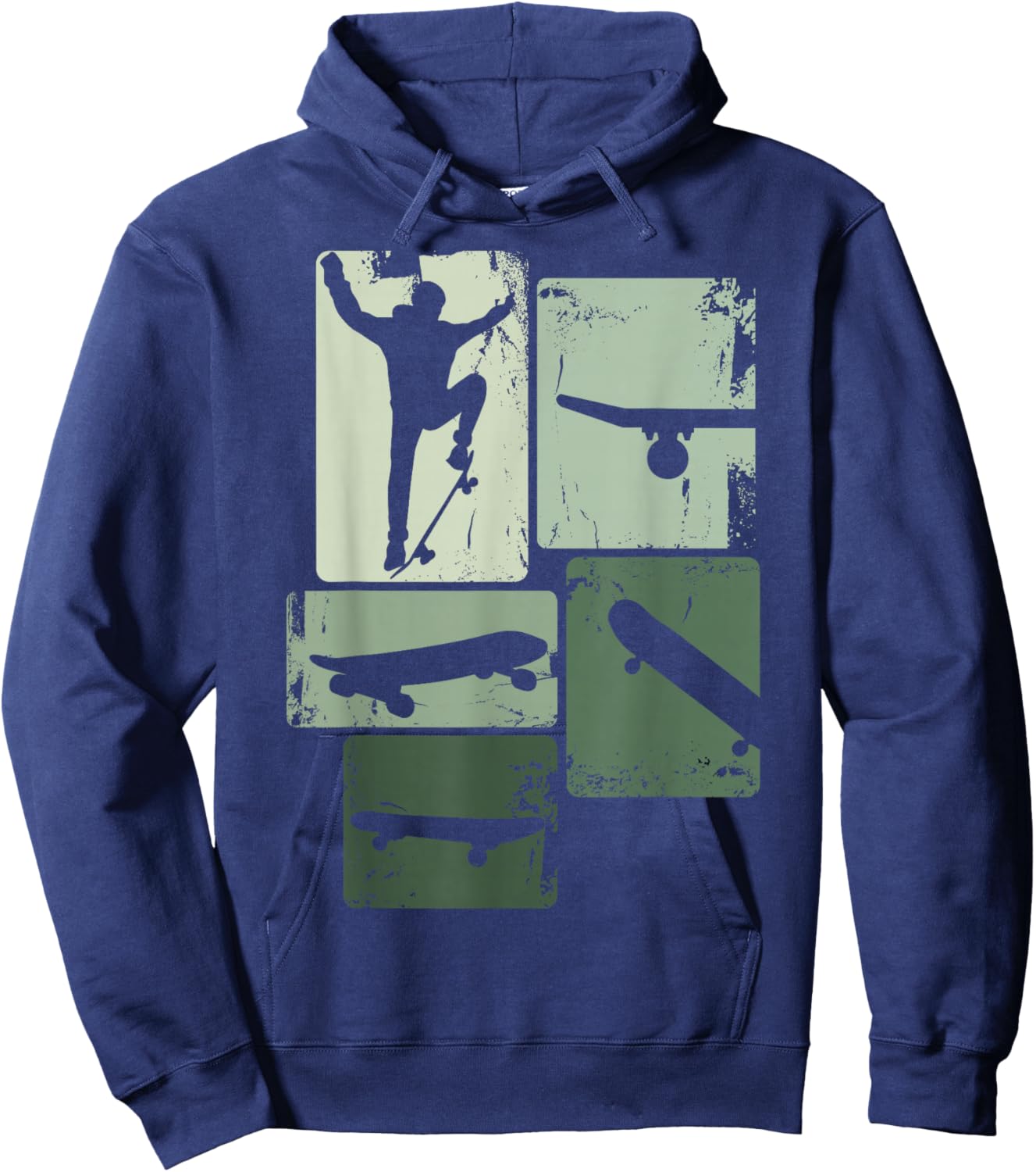 Skater Skateboard Stunt Retro Skater Boys Children Hoodie - Hoodie | Navy