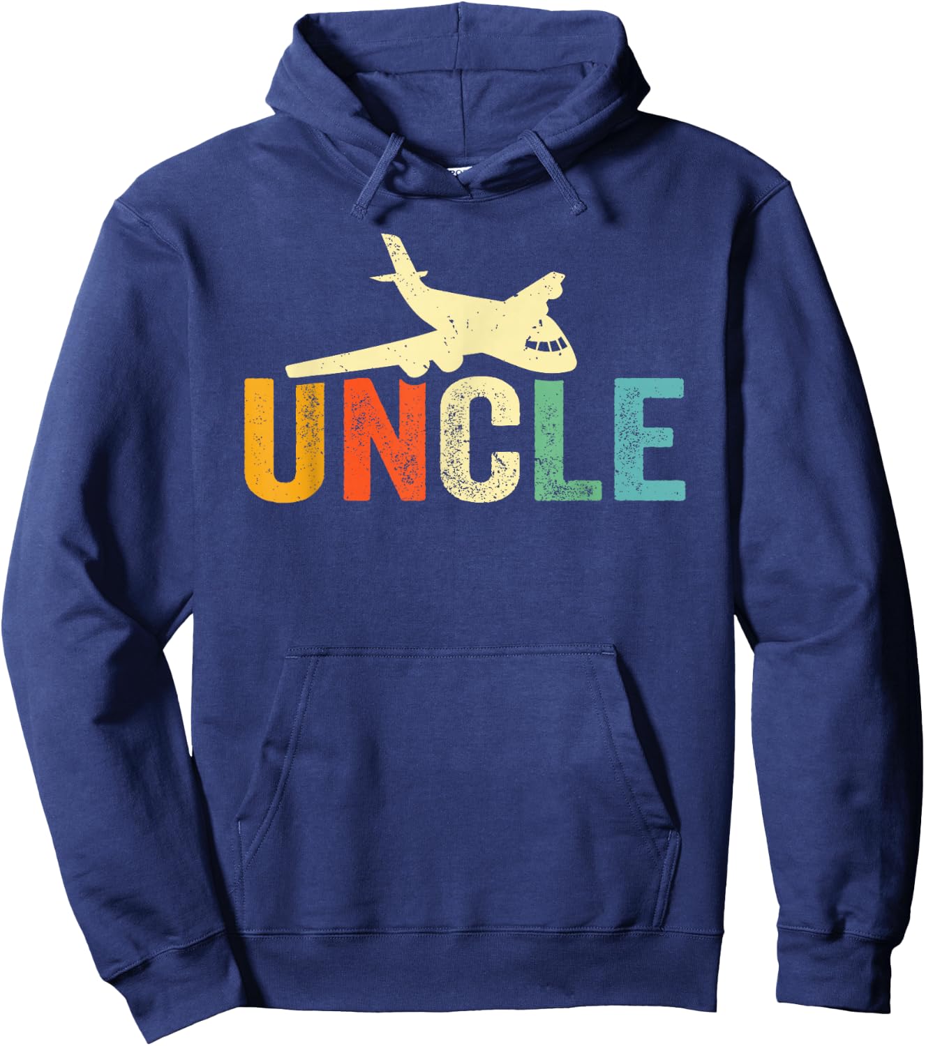Uncle Airplane Pilot Plane Lover Aircraft Flying From Nephew Hoodie - Hoodie | Navy