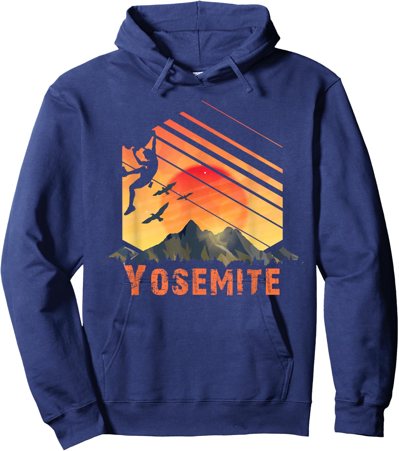 Yosemite N.P. Rock Climbing, Bouldering and Hiking Hoodie - Hoodie | Navy