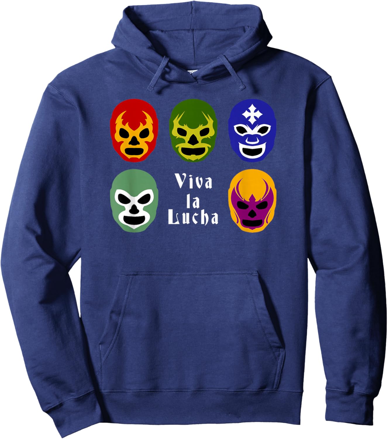 Lucha Libre Mask | Viva La Lucha Wrestling Fan Gifts Hoodie - Hoodie | Navy