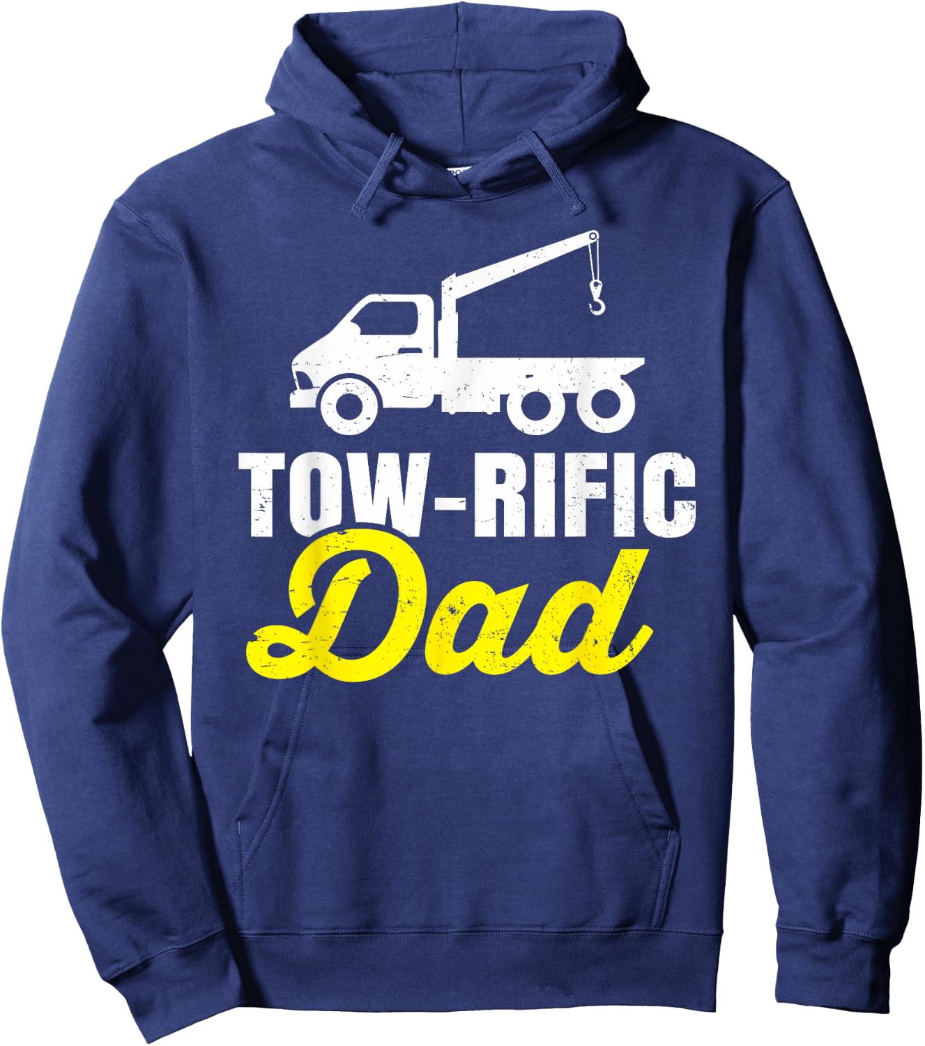 Tow Truck Driver Dad Father Towing Car Pickup Wrecker Gift Hoodie - Hoodie | Navy