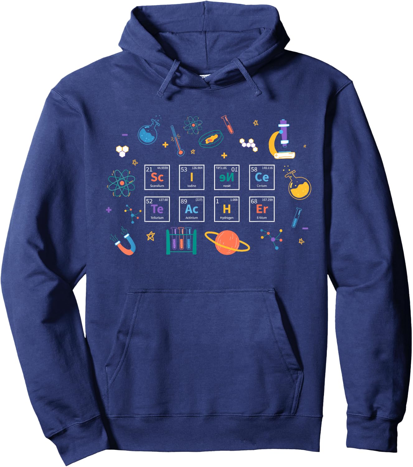 Science Teacher Cute Periodic Table Chemistry Elements Hoodie - Hoodie | Navy