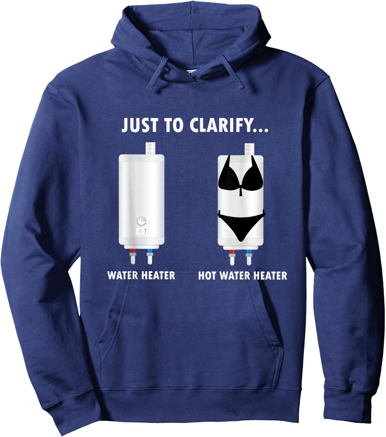 Funny Plumber Hot Water Heater Plumbing Dad Joke Hoodie - Hoodie | Navy