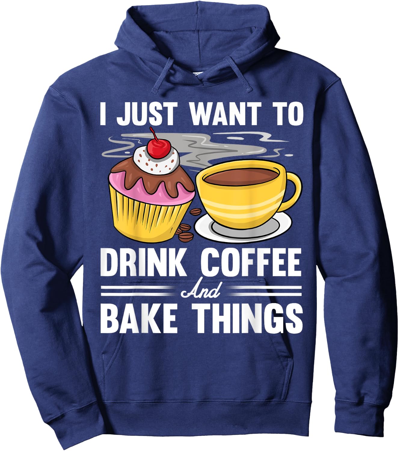 Cool Baking Women Baker Coffee Lovers Bake Cupcake Hoodie - Hoodie | Navy