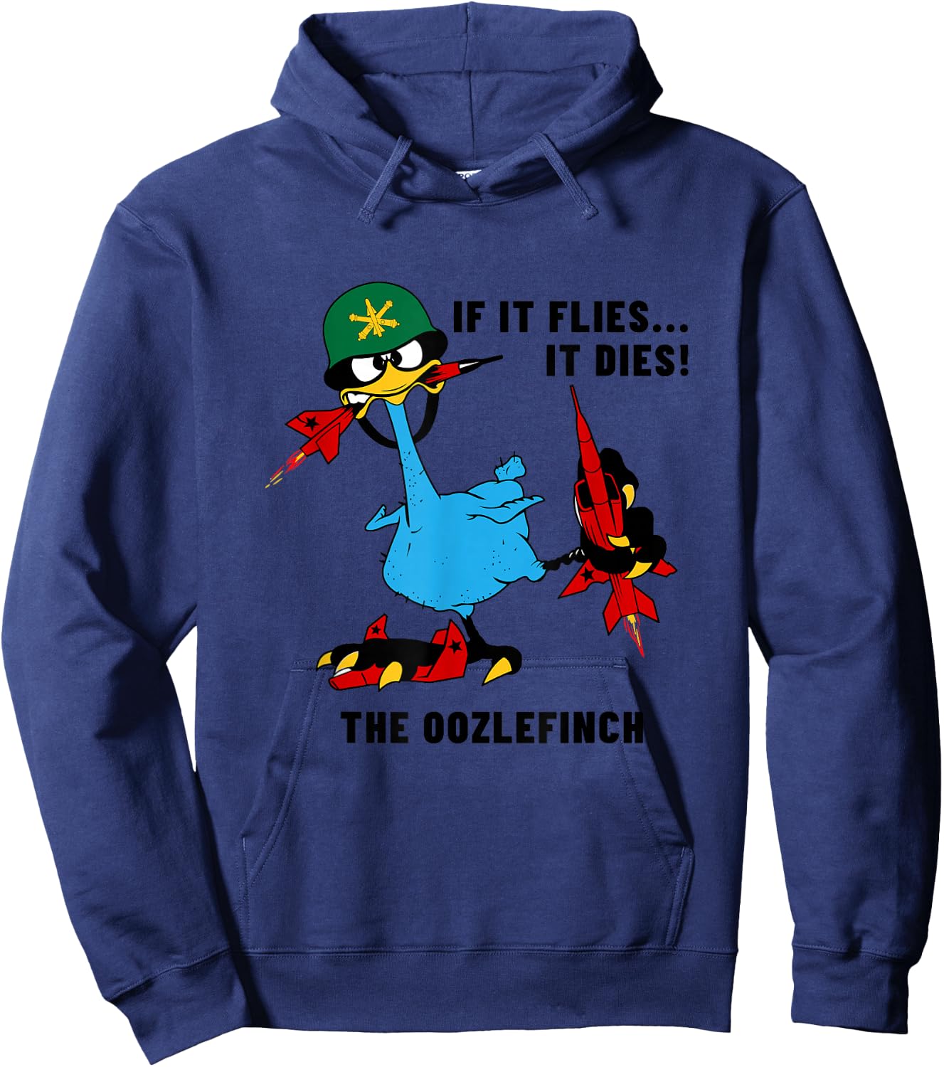 Air Defense Artillery Oozlefinch ADA Army Fort Sill Veteran Hoodie - Hoodie | Navy
