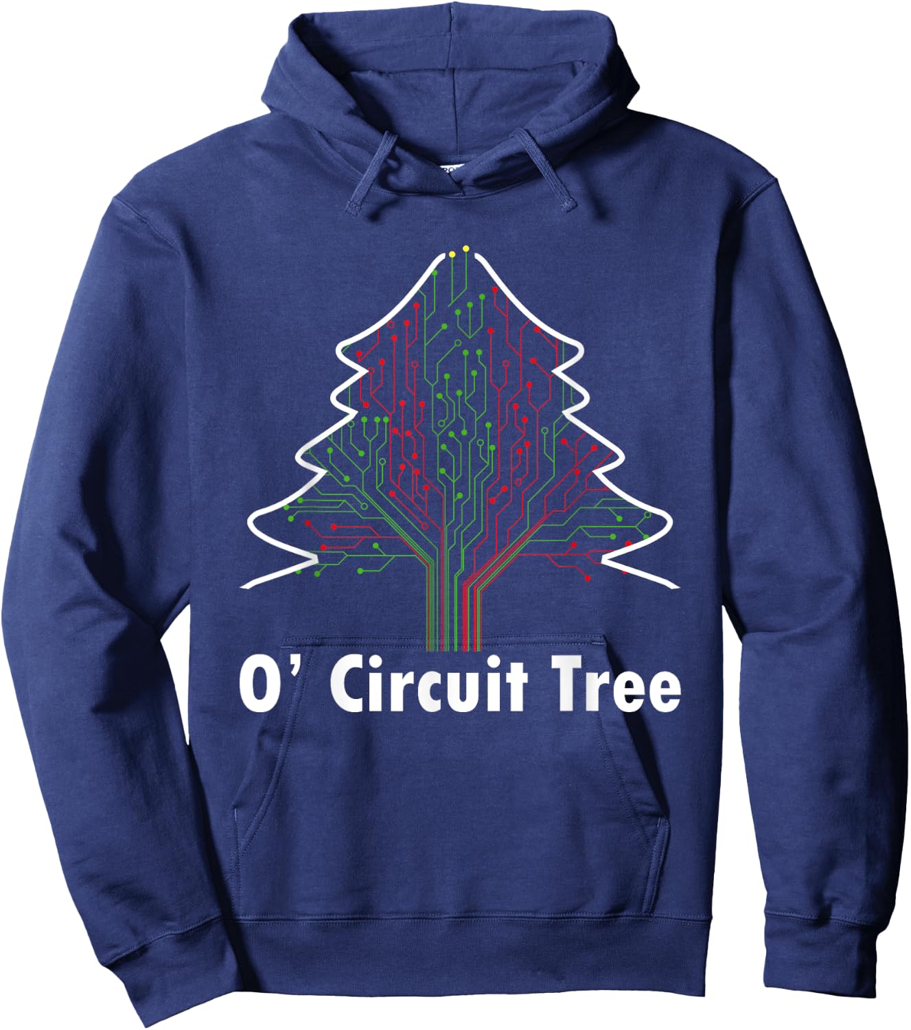 O' Circuit Tree Funny Engineering Expert Christmas Party Hoodie - Hoodie | Navy