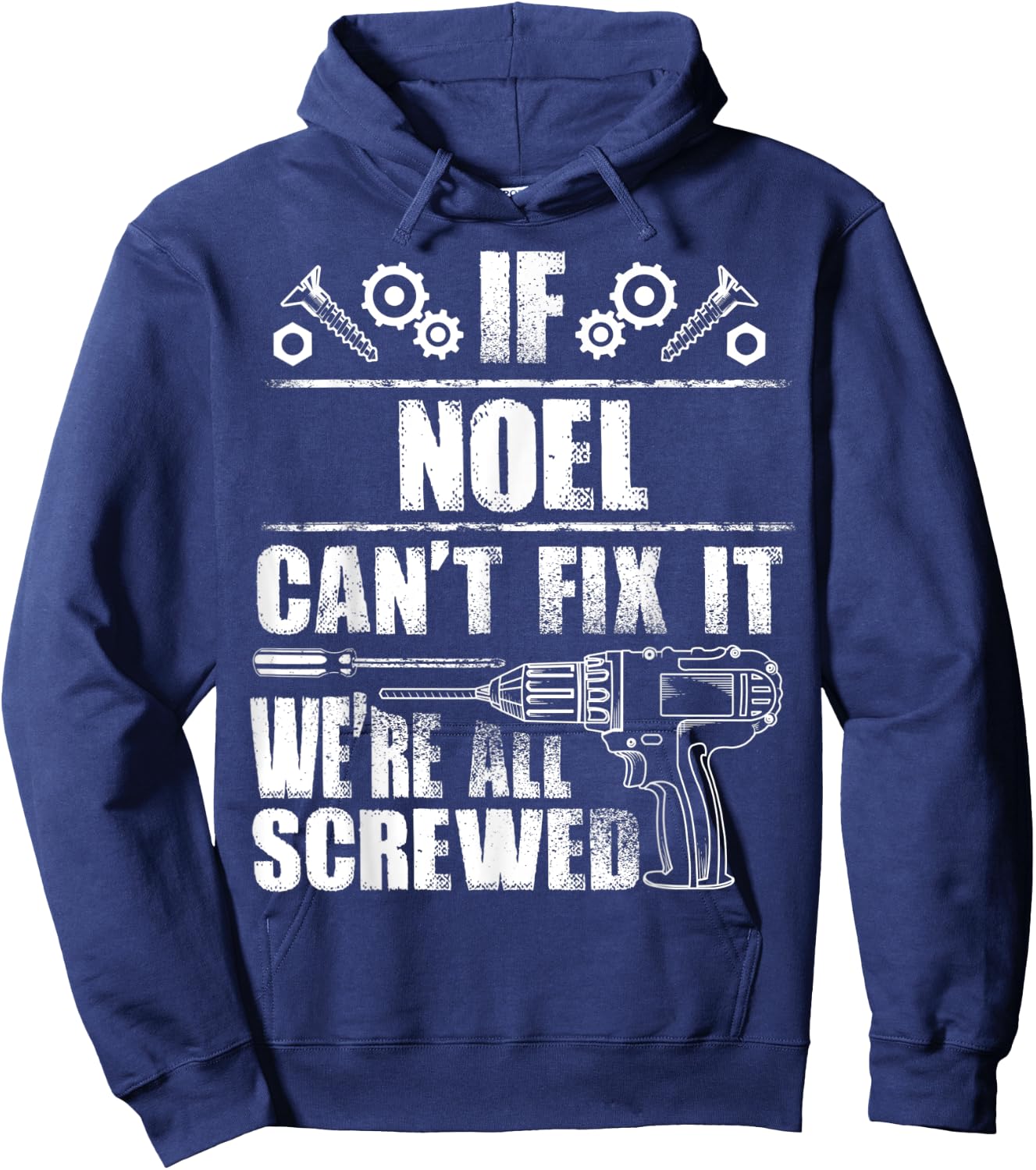 NOEL Gift Name Fix It Funny Birthday Personalized Dad Idea Hoodie - Hoodie | Navy