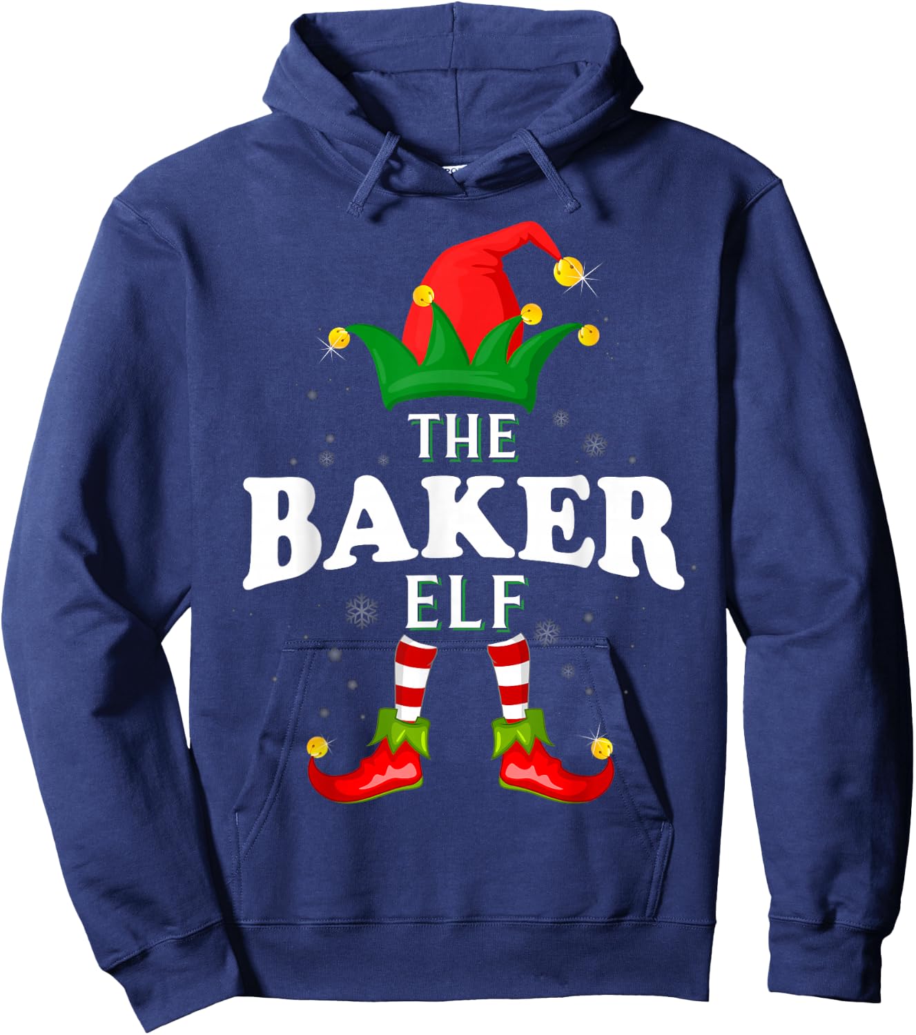 Xmas Baker Elf Family Matching Christmas Pajama Hoodie - Hoodie | Navy