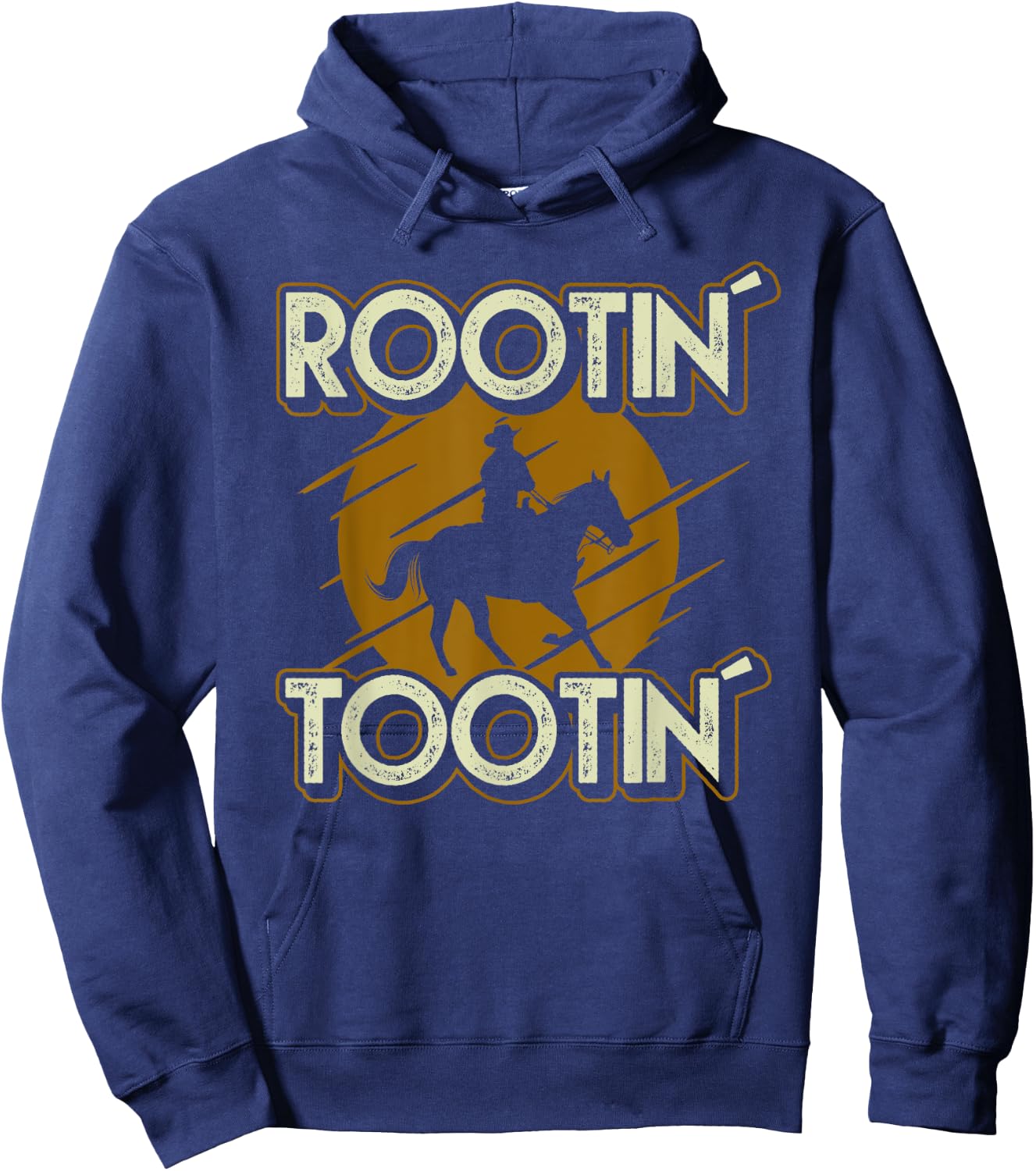 Rootin Tootin Cowboy Meme Rodeo Horse Country Western Hoodie - Hoodie | Navy