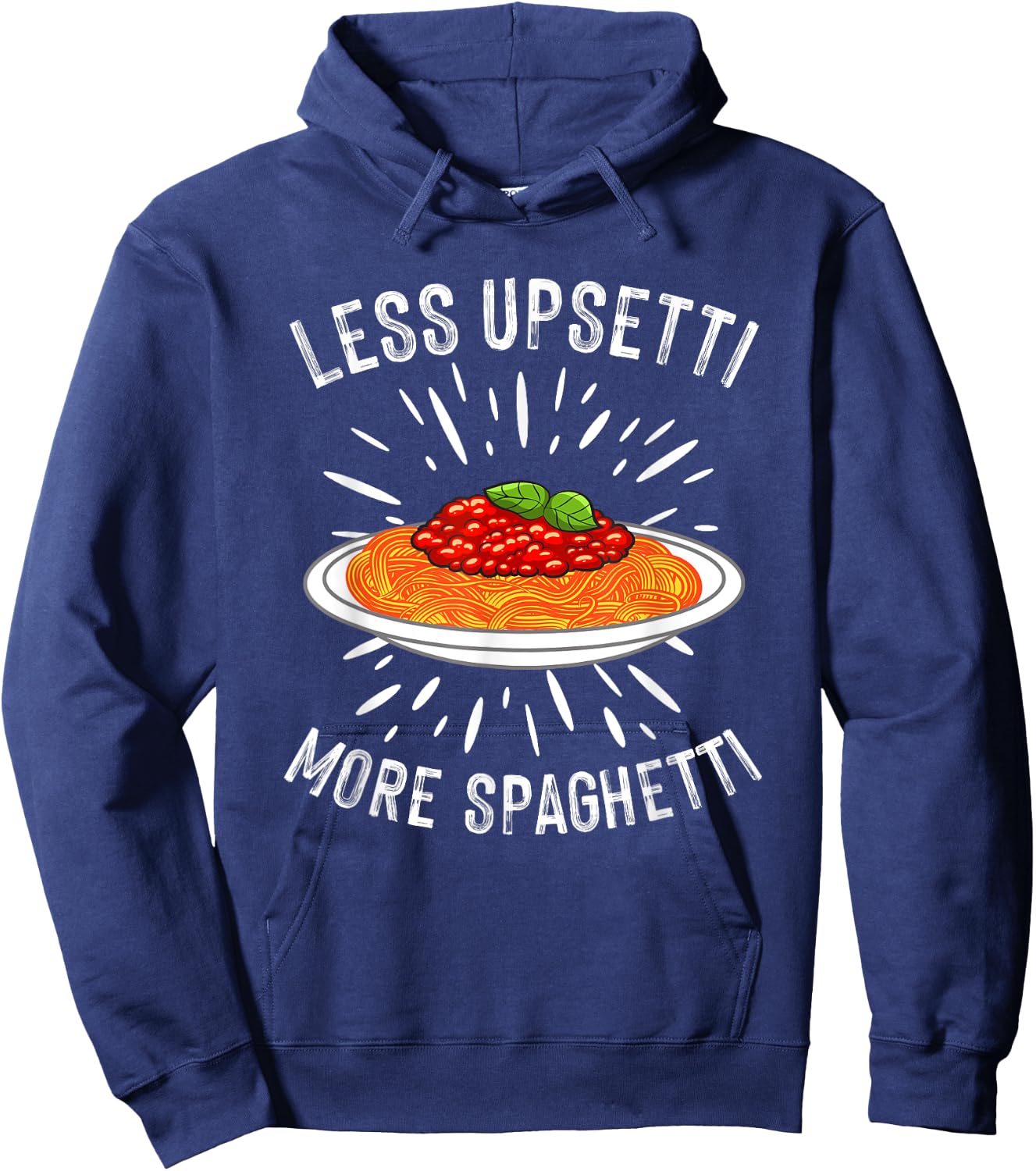 Funny Spaghetti Design Pasta Lover Men Women Italian Foodie Hoodie - Hoodie | Navy